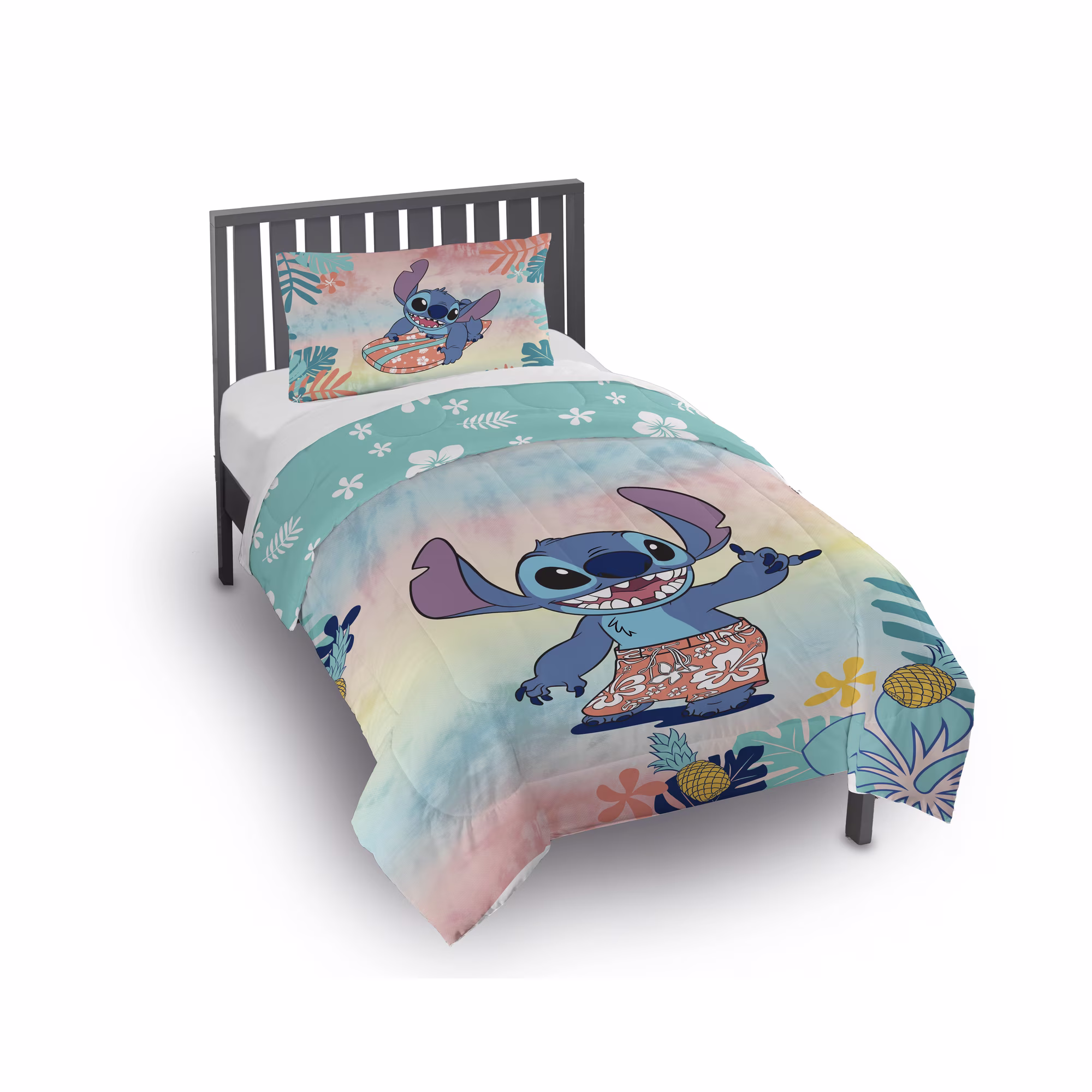 Edredon Lilo Stitch Reversible tamaño Individual y Matrimonial 2pz