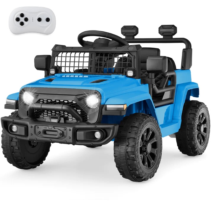 Jeep Carro Montable 6v Control Remoto Luz Sonido Azul 3-5años