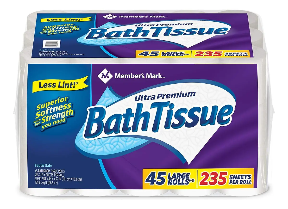 Papel higiénico Member's Mark Ultra Premium de 2 capas, 45 rollos 235 hojas
