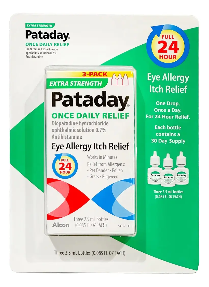 Gotas Para Ojos Alcon Pataday Once Daily Relief Extra Strength Para Alergias 3 x 2.5ml