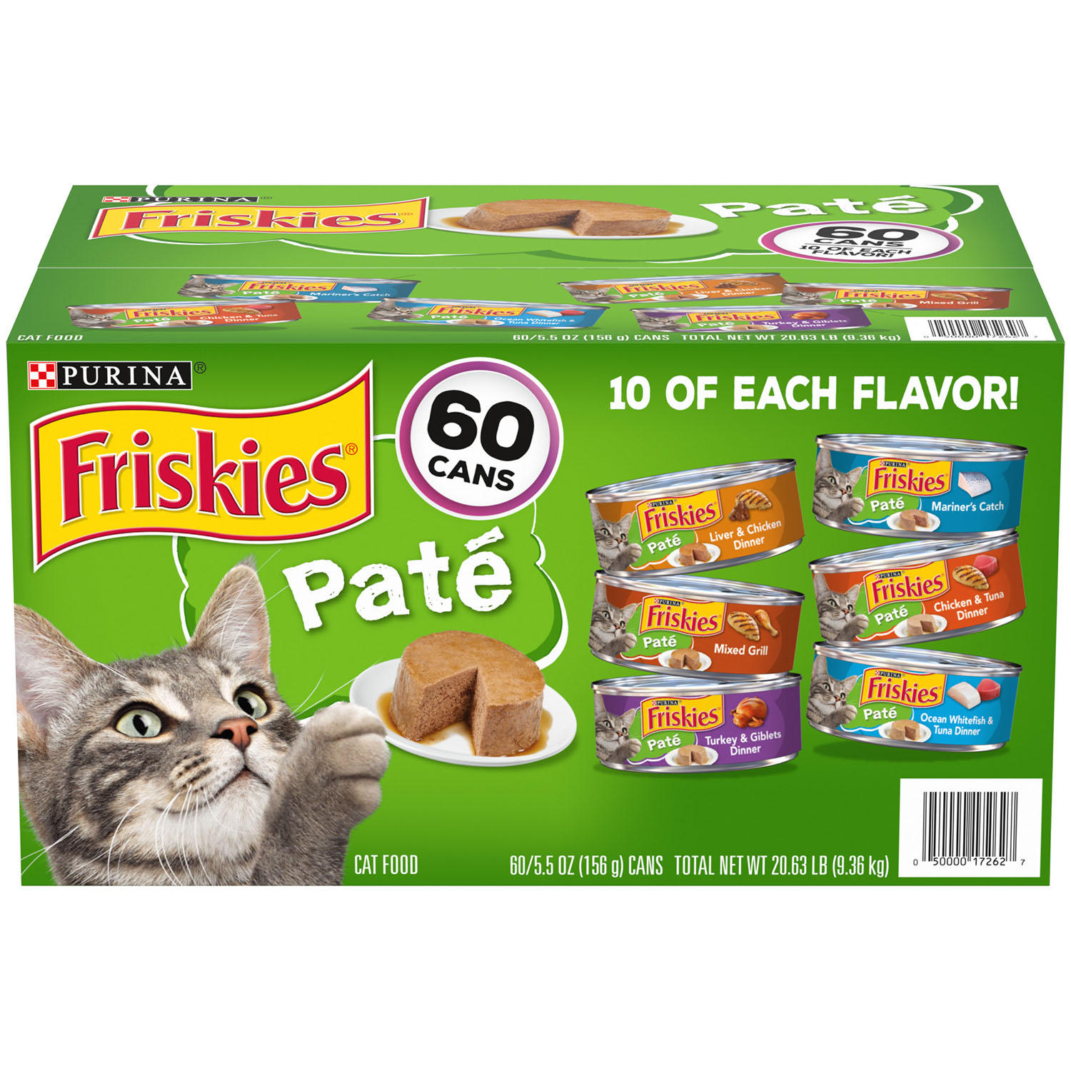 Purina Friskies Pate Alimento Para Gato 60 Latas Americano