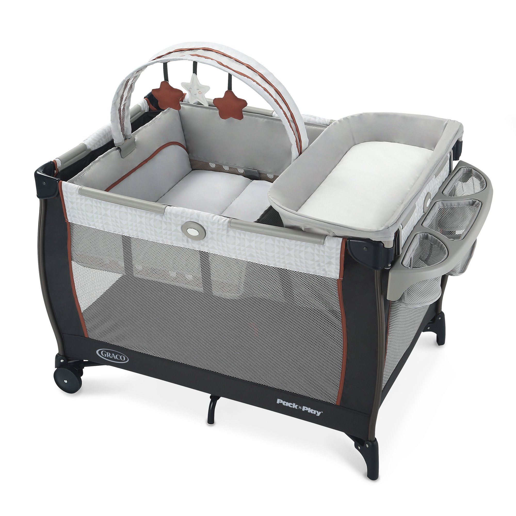 Corral Para Bebe Graco Cuna Viajera Y Cambiador Color Gris