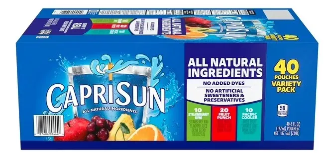 Bebida Jugo Pouch Caprisun Variado 6oz 40 Pz