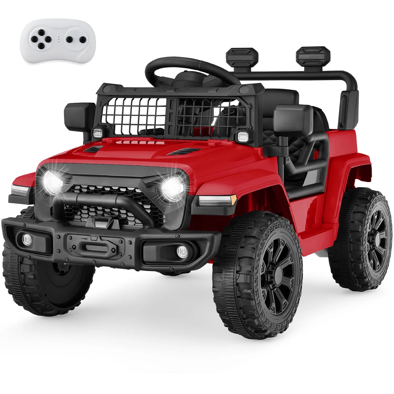 Jeep Carro Montable 6v Control Remoto Luz Sonido Rojo 3-5años