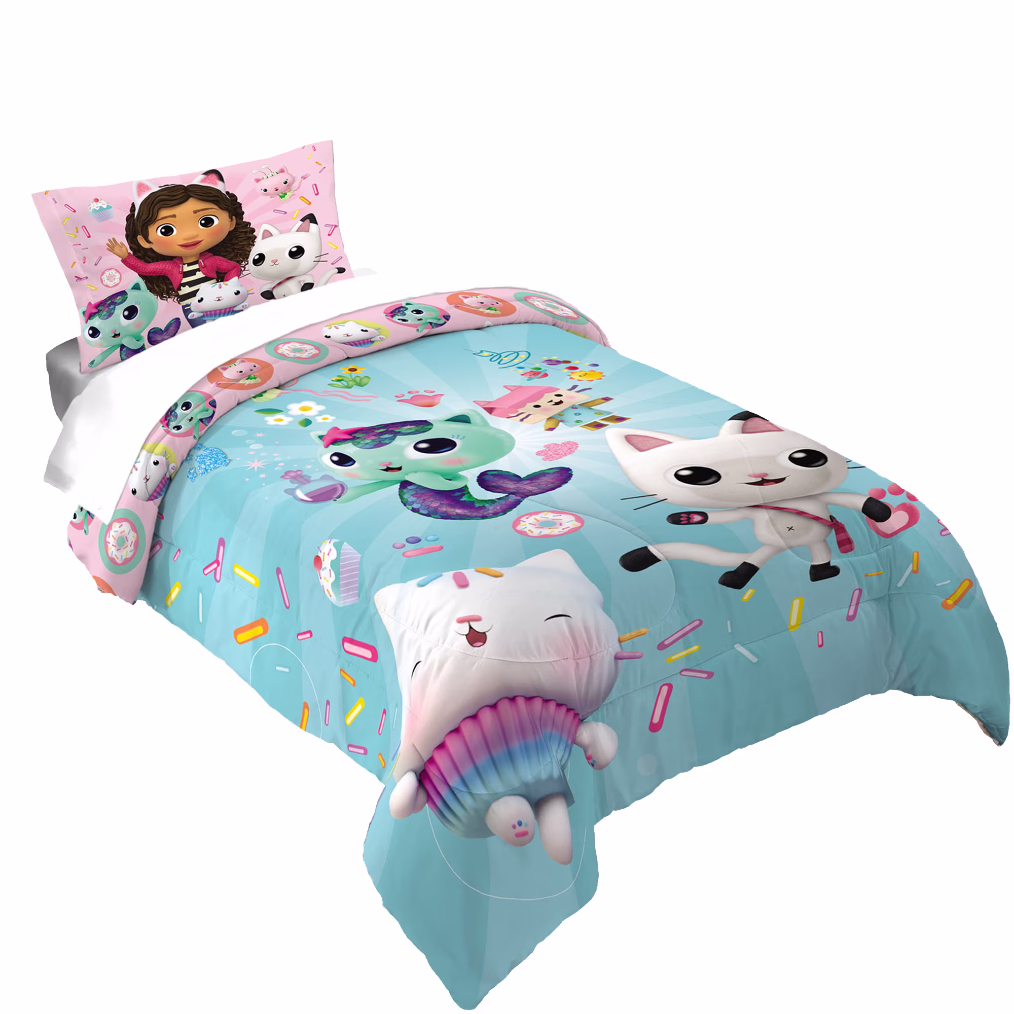 Edredon Gabby Dollhouse Reversible tamaño Individual y Matrimonial 2pz