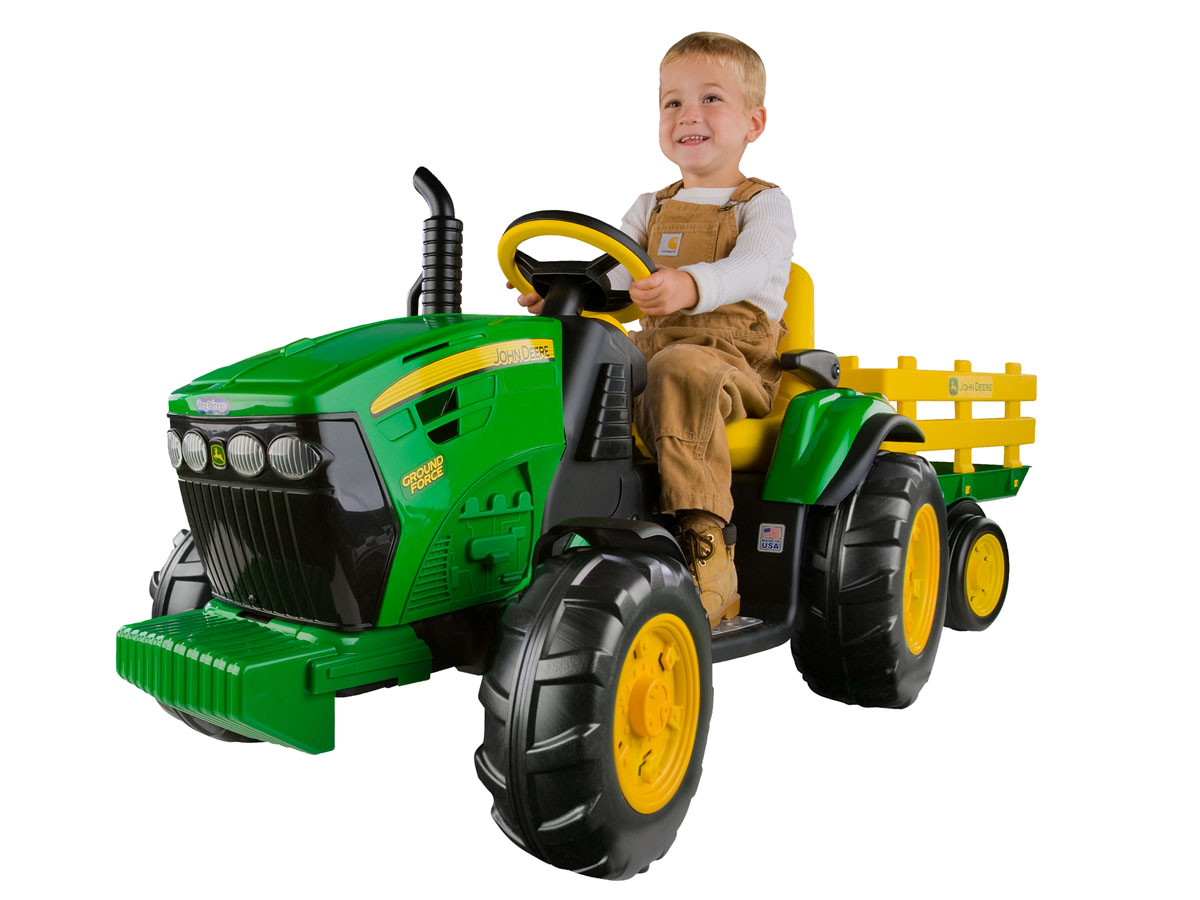 Tractor Eléctrico 12 V John Deere Peg Perego Remolque
