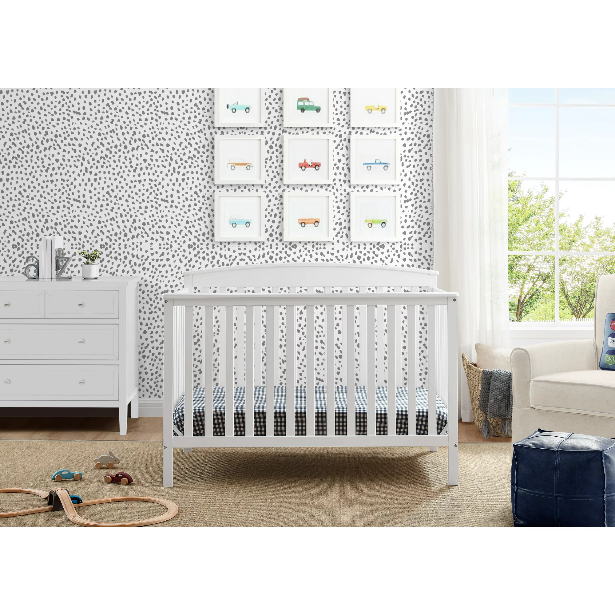 Cuna Convertible Delta Children Hanover Blanco 6 en 1 de Madera