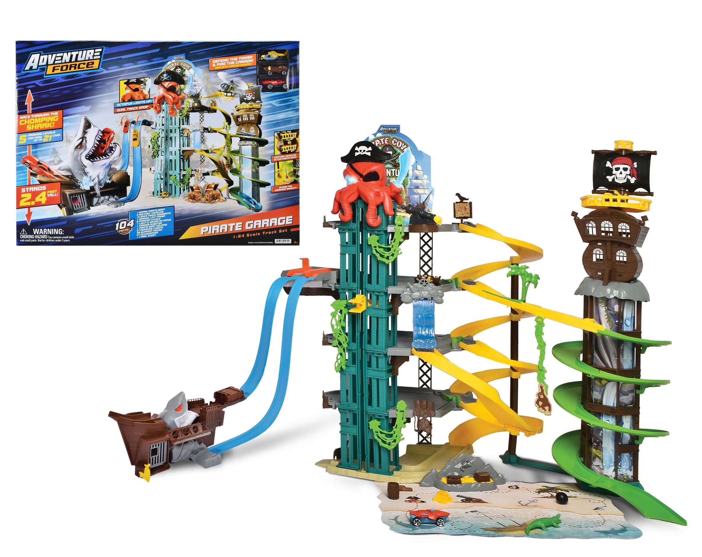 Pista de Carros Adventure Force 5 Niveles Pirata Multicolor