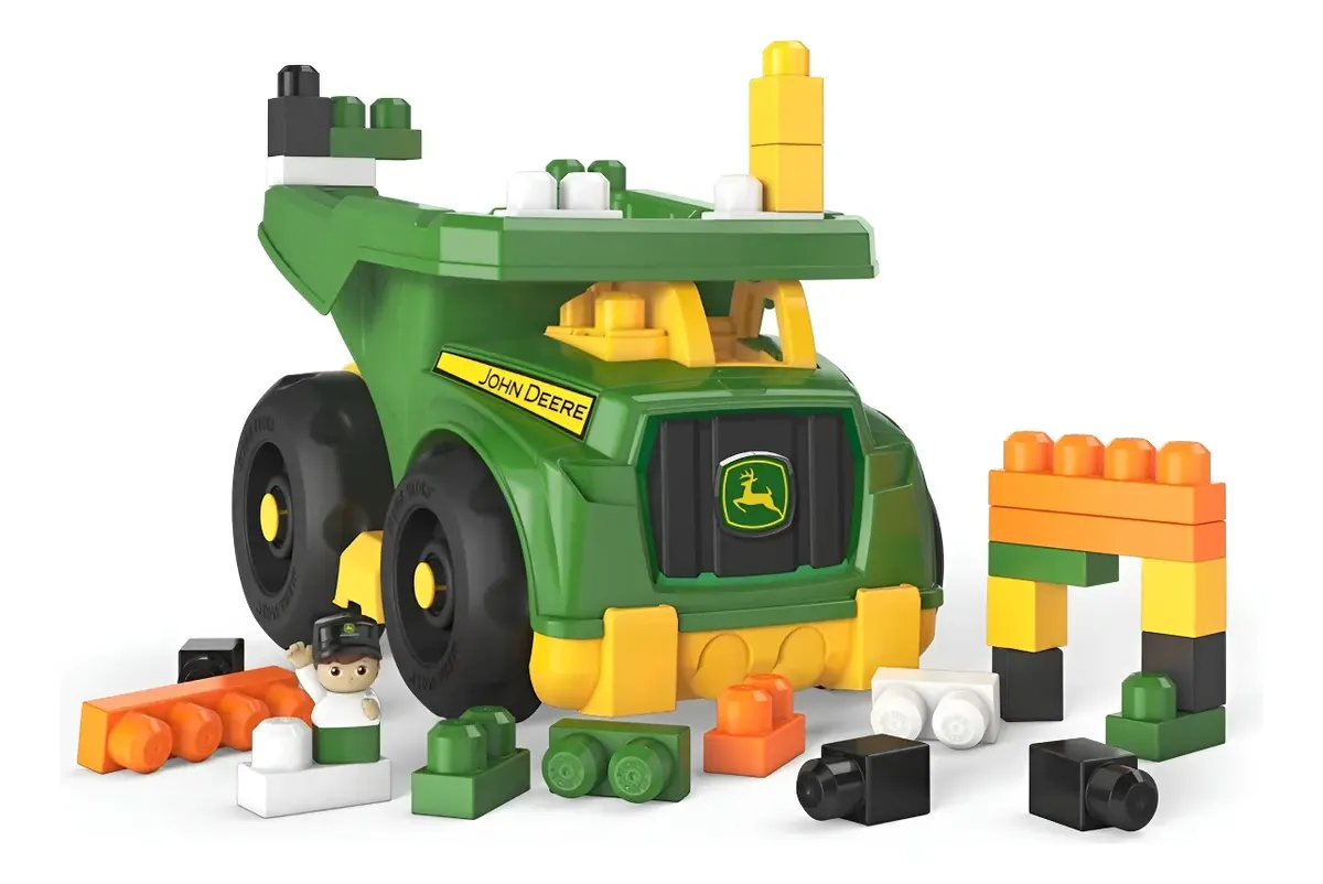 John Deere Camión De Volteo Mega Bloks + 25 Pz