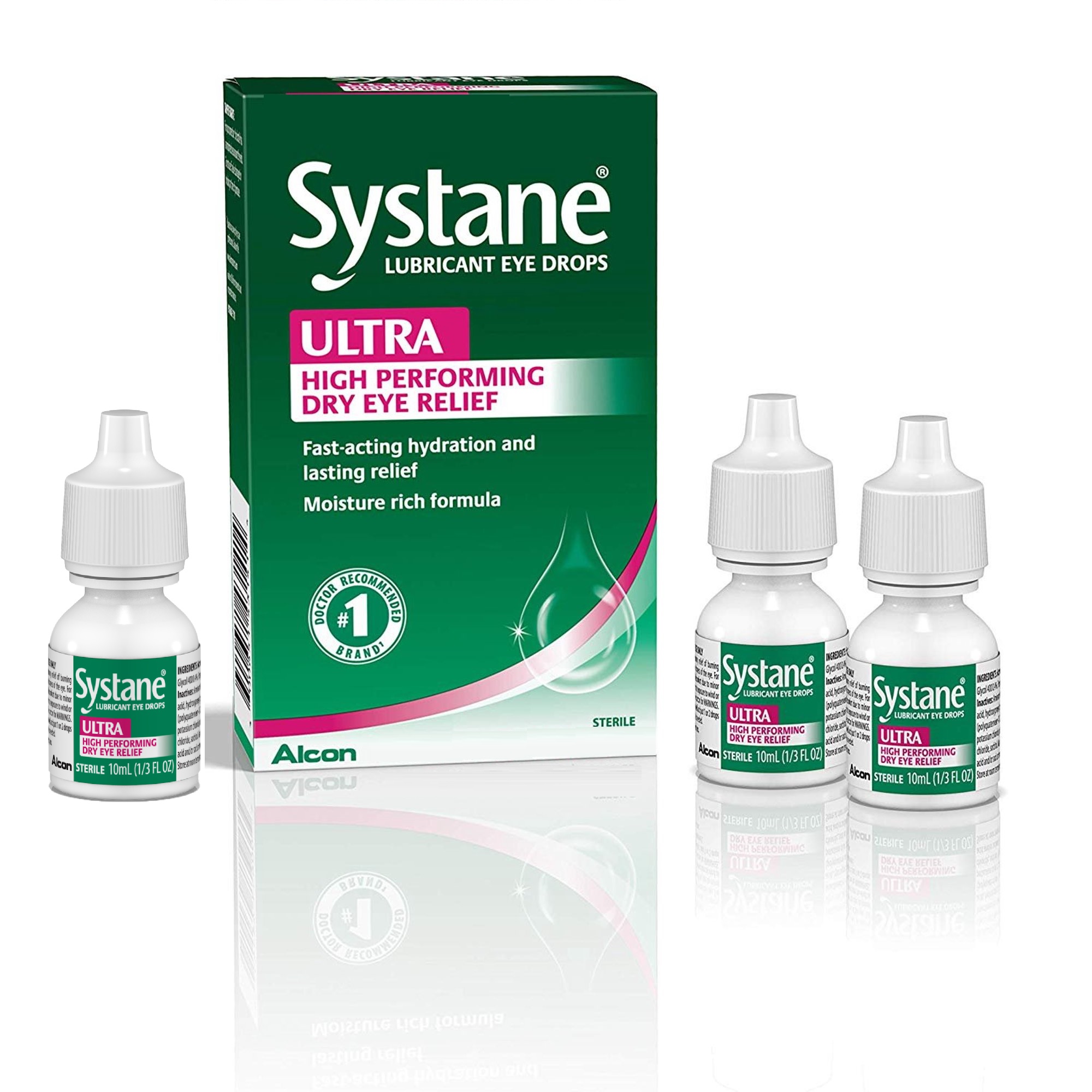 Systane Ultra Lubricante para ojos 3 frascos 10ml
