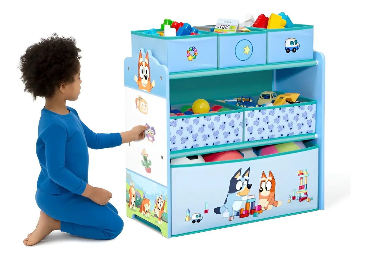 Juguetero Organizador Infantil Bluey Color Azul Claro