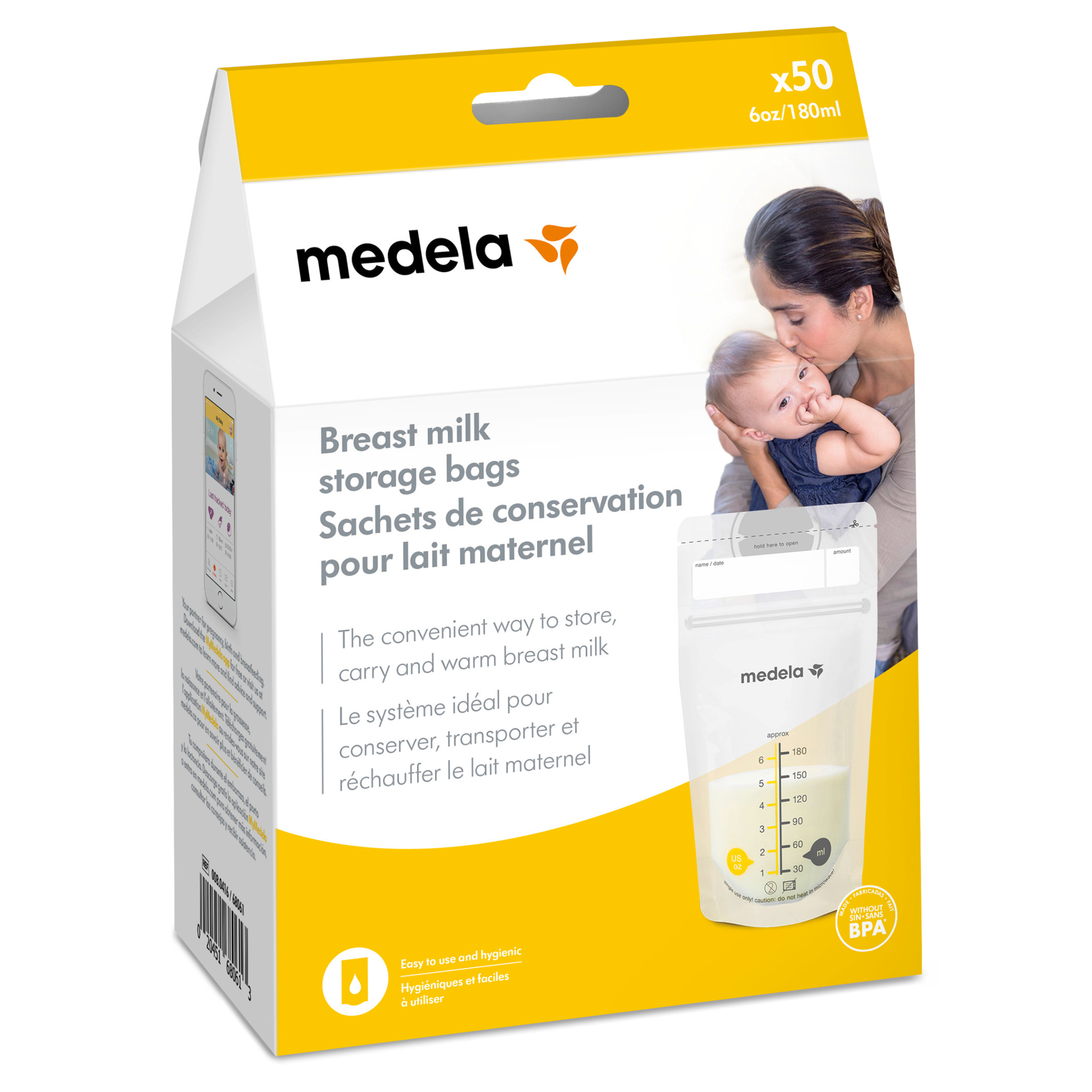 50 Bolsas Almacenar Leche Materna Medela