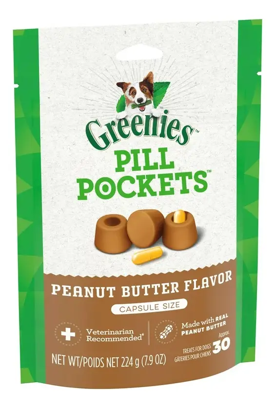 Pill Pockets Premio Para Dar Pastilla Perro Sabor Mani 30pz