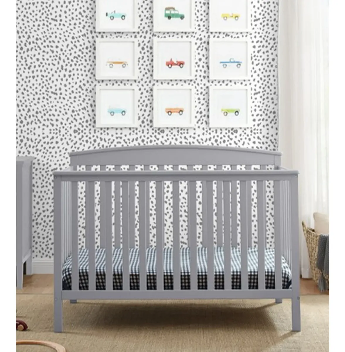 Cuna Convertible Delta Children Hanover Gris 6 en 1 de Madera