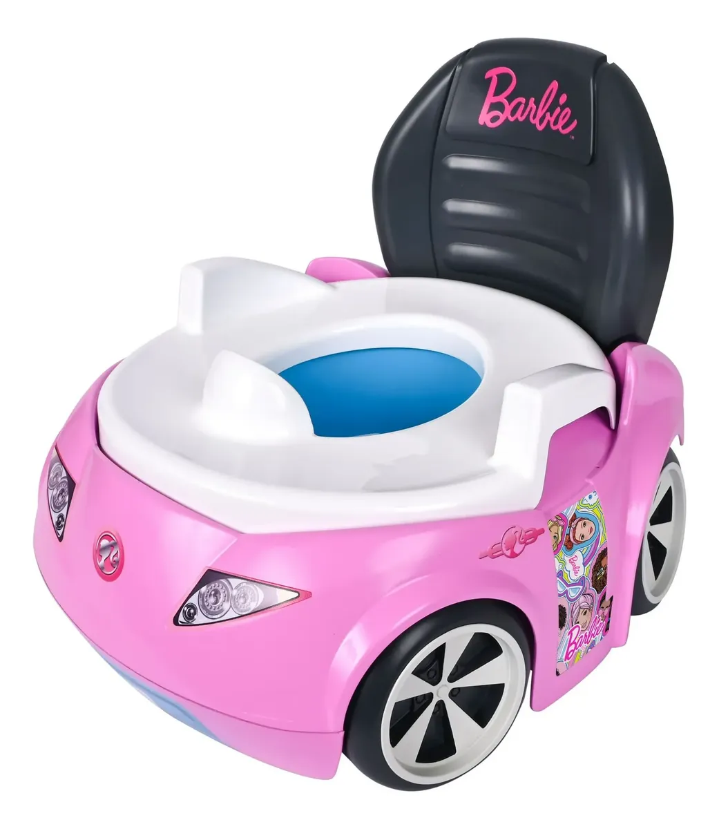 Baño Entrenador Barbie Rosa 2 En 1 Asiento Desmontable