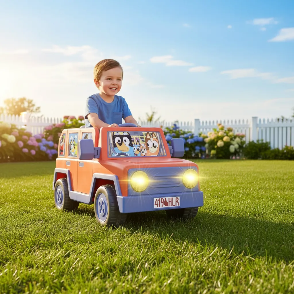 Carro Electrico Bluey 12 Volts Niños De 3-7 Años