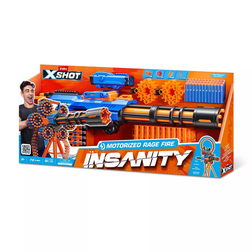 X-shot Lanzador Motorizado Insanity Motorized 72 Dardos