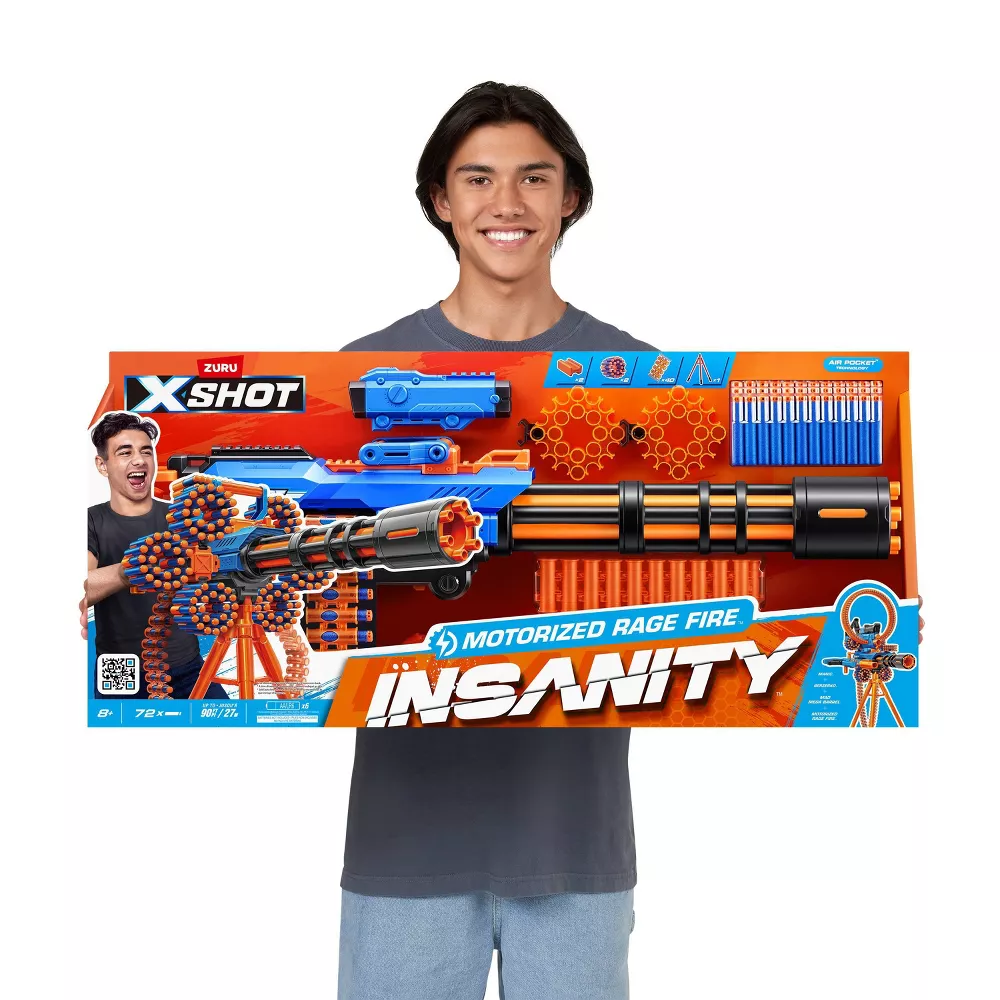 X-shot Lanzador Motorizado Insanity Motorized 72 Dardos