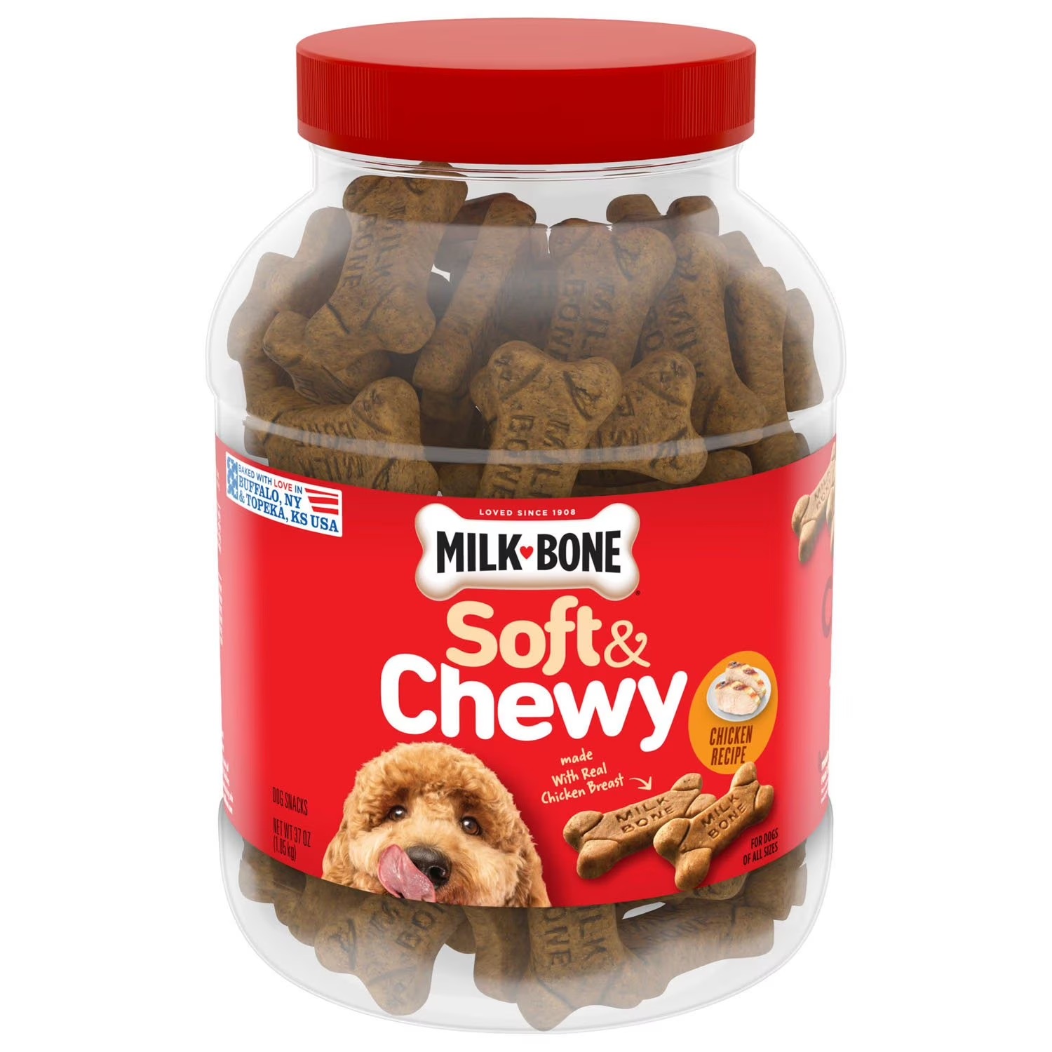 Milk Bone Soft & Chewy Pollo Snack Premios Para Perro 1.05kg 37oz