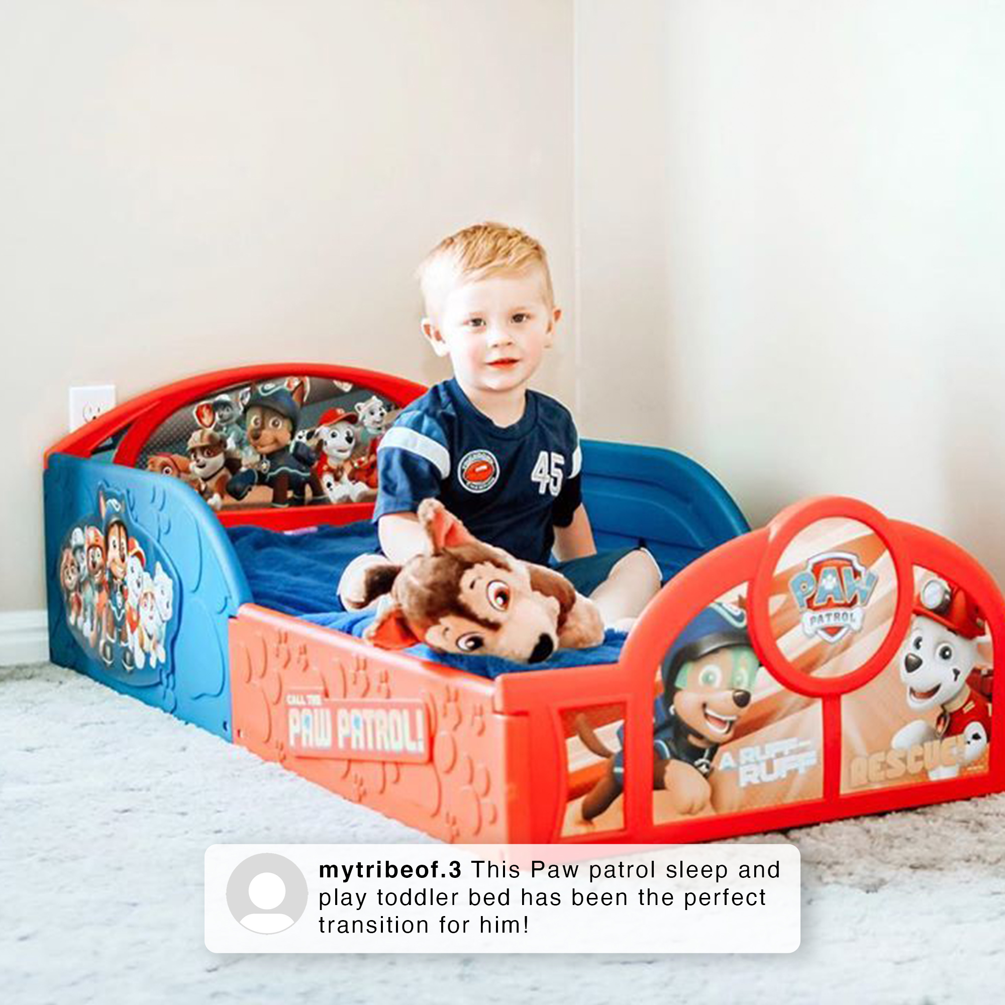 Cama Infantil Toddler Paw Patrol 2 en 1 Dormir Jugar