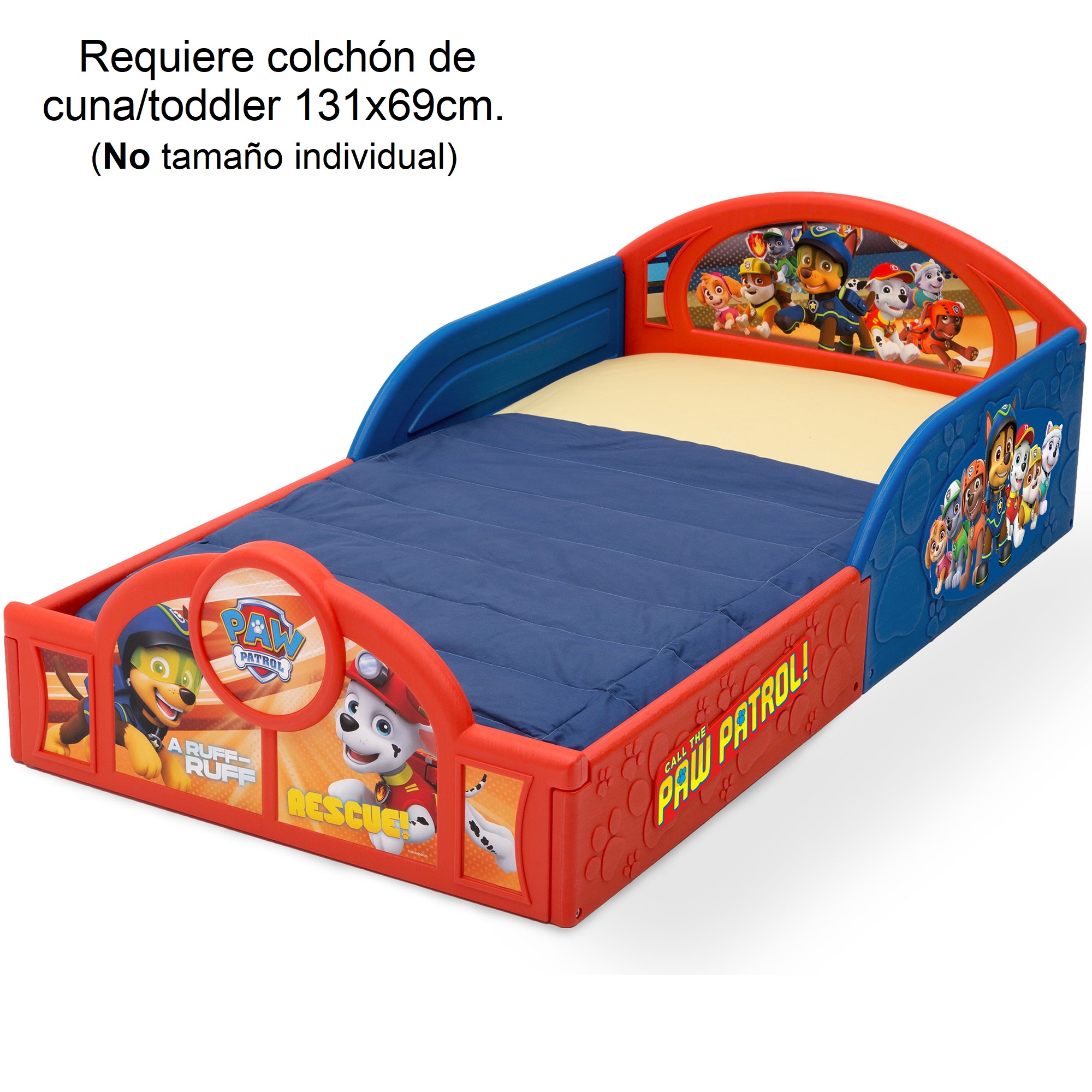 Cama Infantil Toddler Paw Patrol 2 en 1 Dormir Jugar