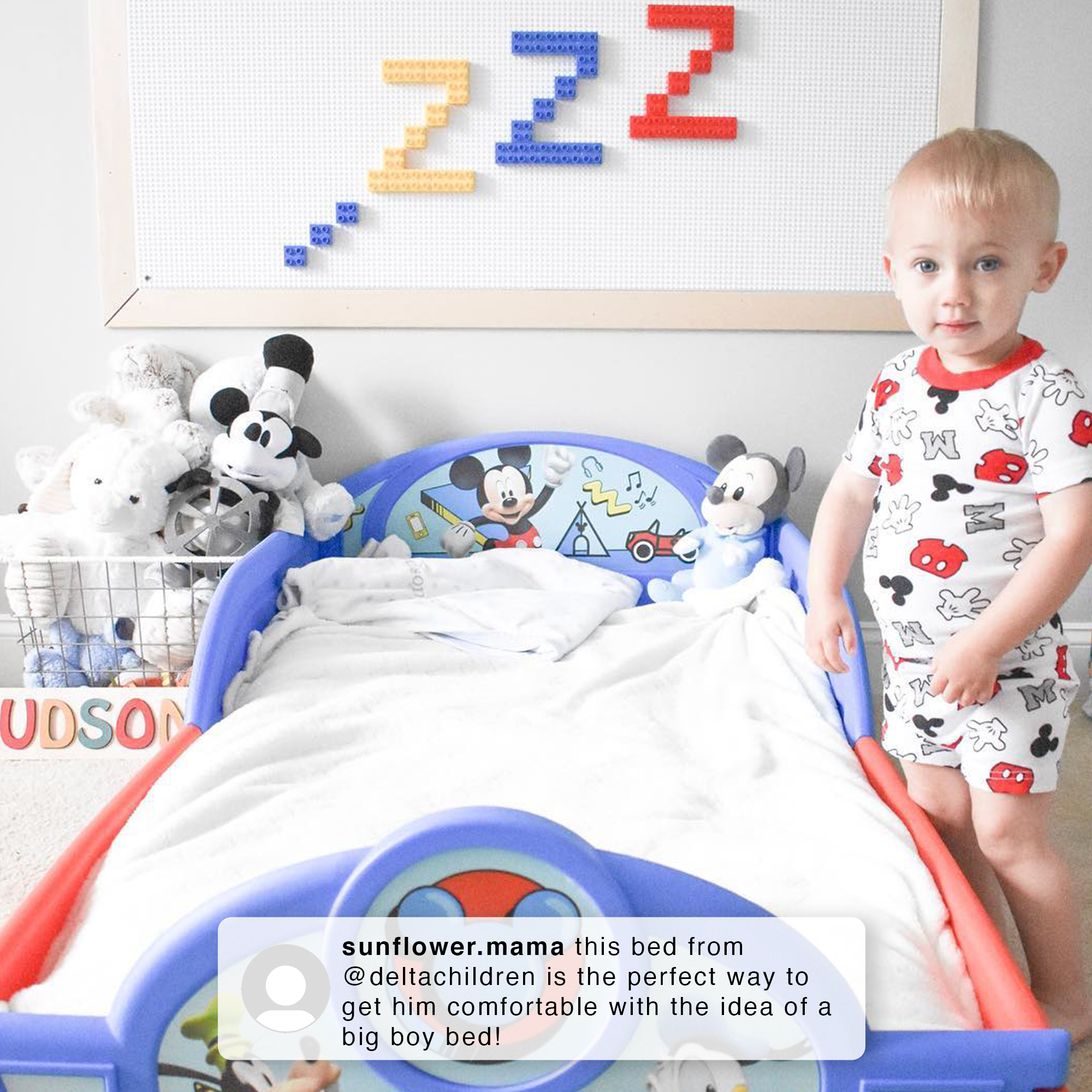 Cama Infantil Toddler Mickey Mouse 2 en 1 Dormir Jugar