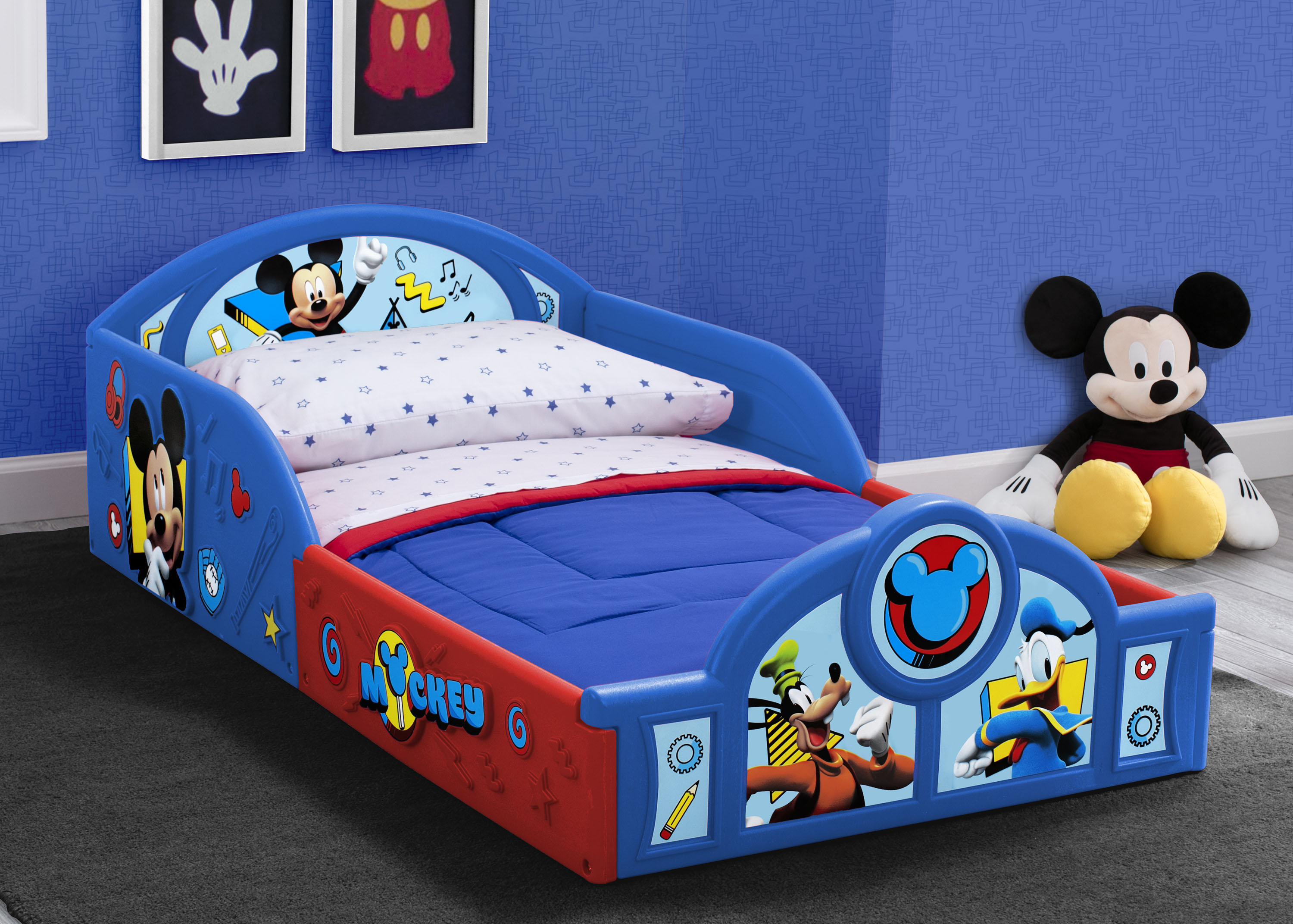 Cama Infantil Toddler Mickey Mouse 2 en 1 Dormir Jugar