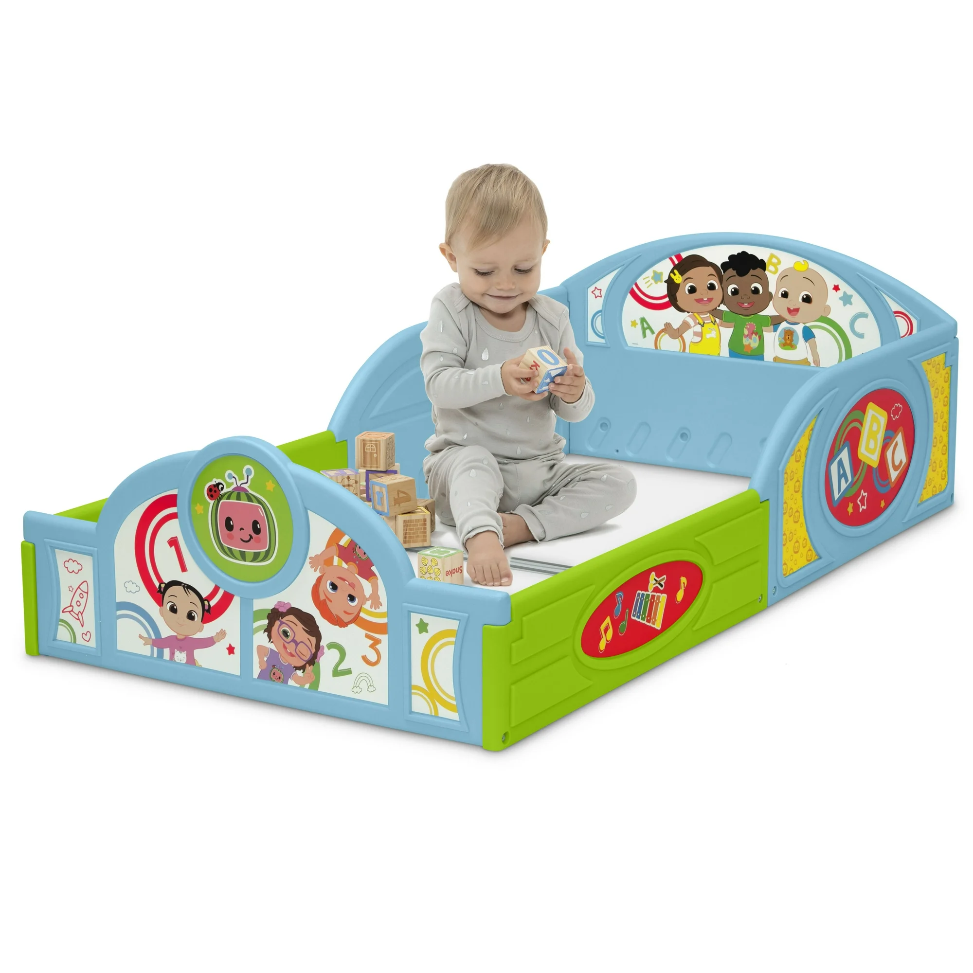 Cama Infantil Toddler Cocomelon 2 en 1 Dormir Jugar