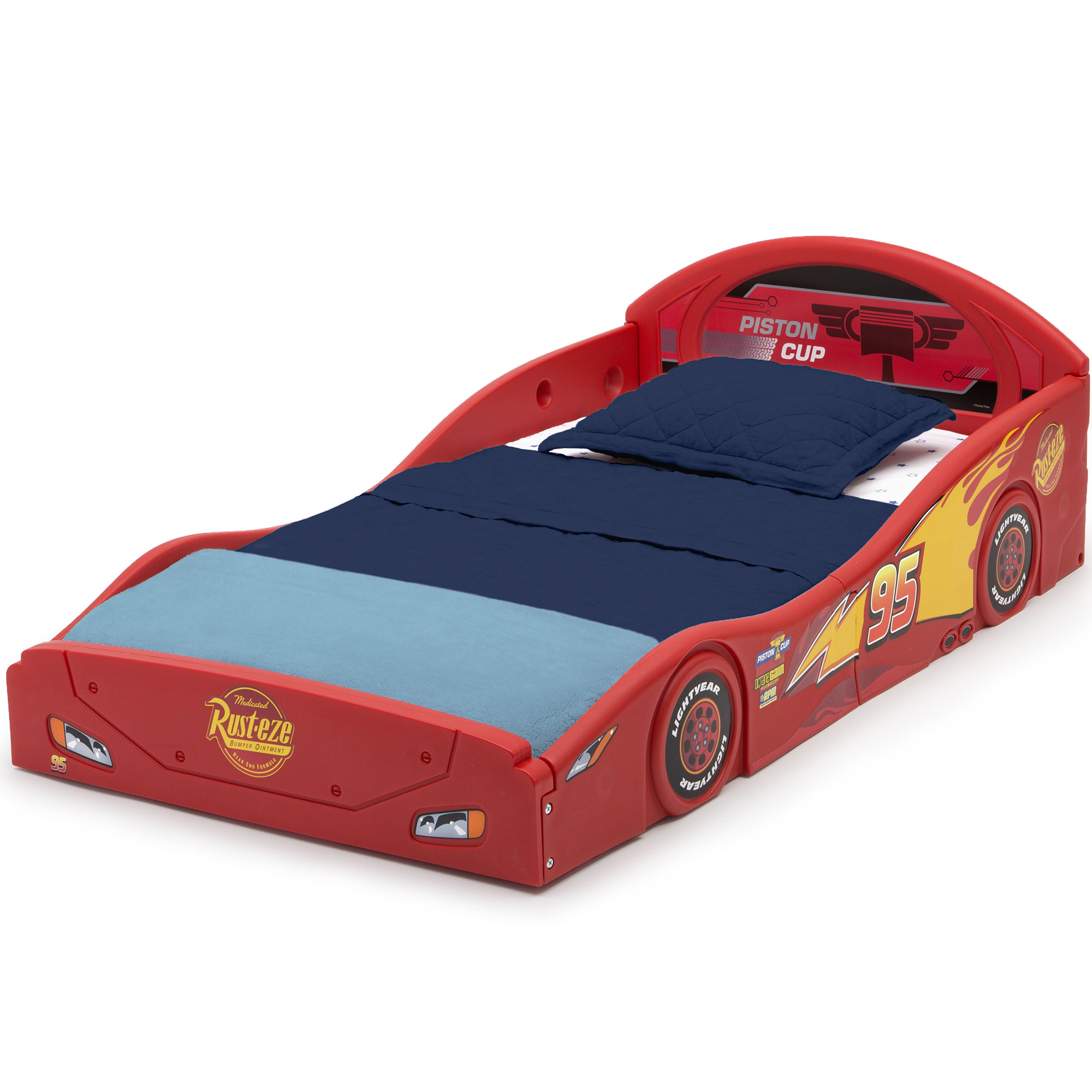 Cama Infantil Toddler Cars Mcqueen Disney 2 en 1 Dormir Jugar