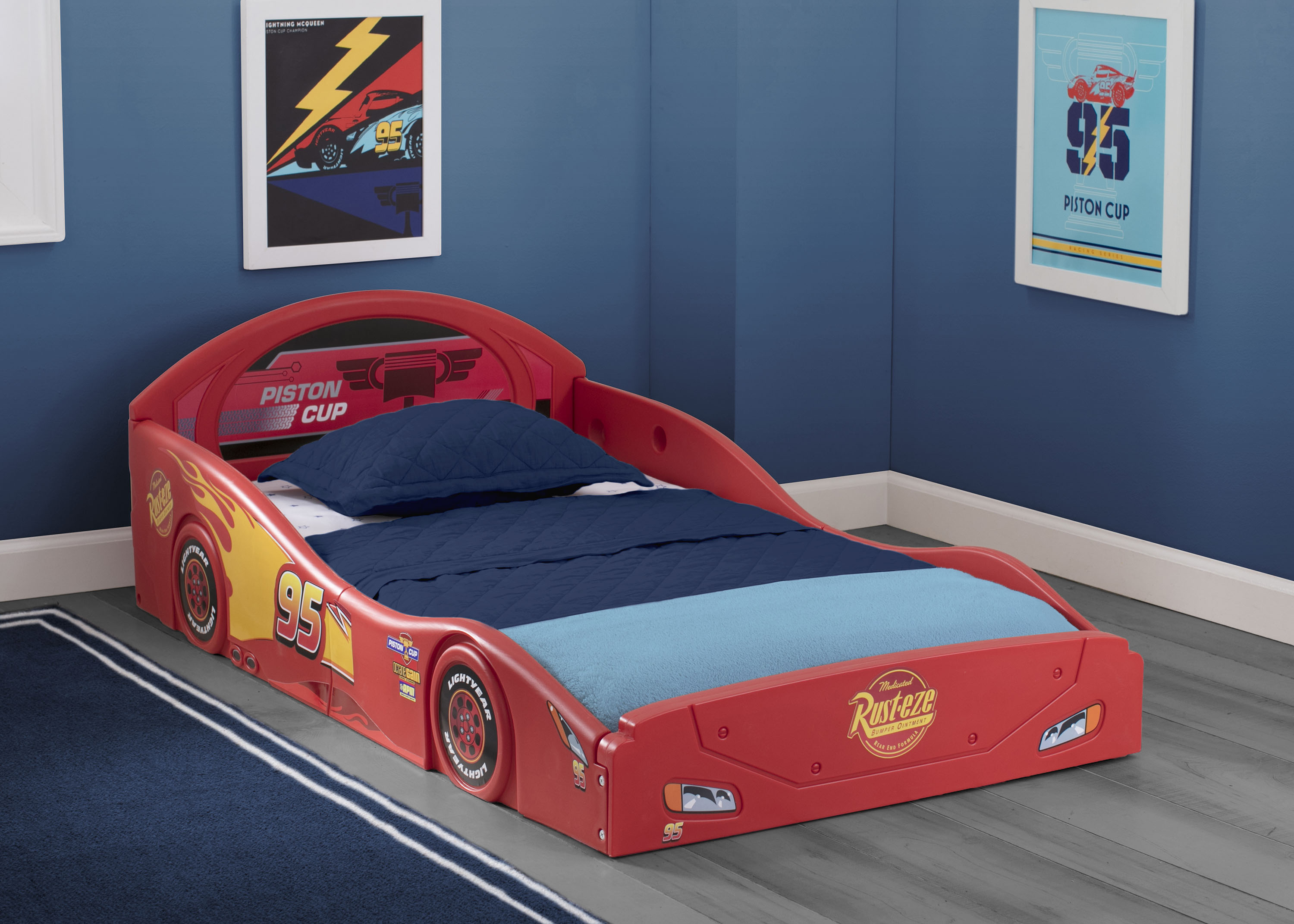 Cama Infantil Toddler Cars Mcqueen Disney 2 en 1 Dormir Jugar