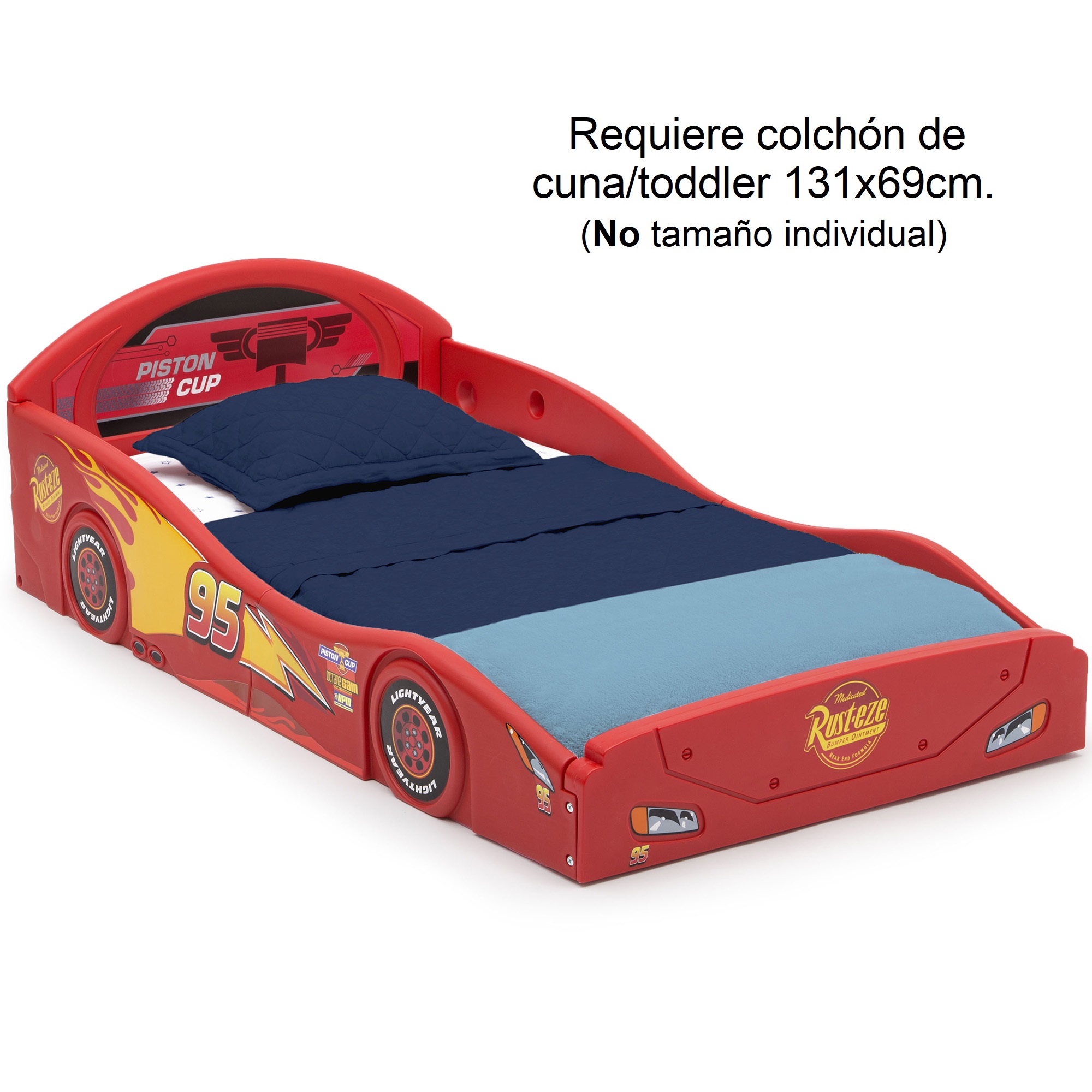 Cama Infantil Toddler Cars Mcqueen Disney 2 en 1 Dormir Jugar
