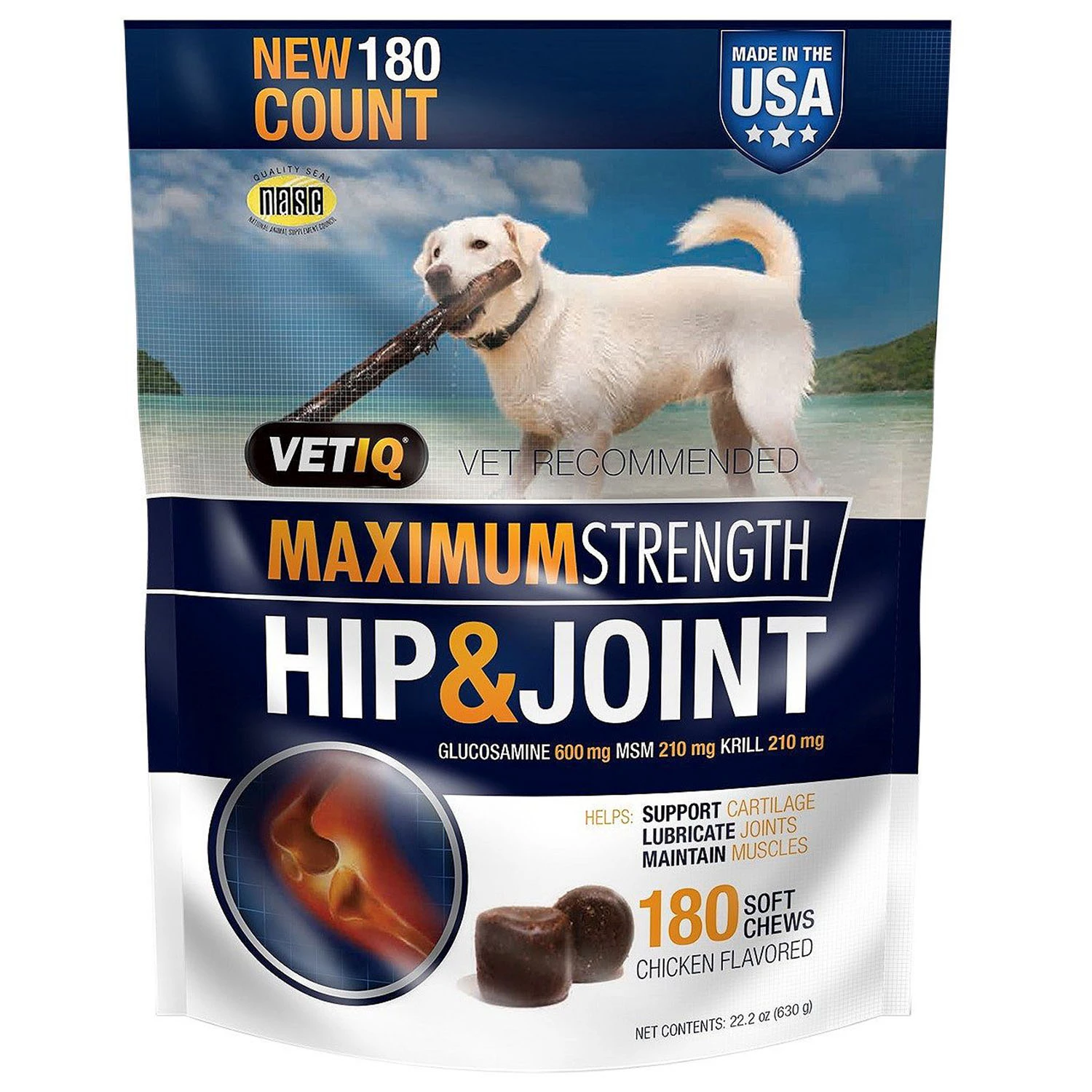 Suplemento Para Perro Fortalece Cadera Articulaciones 180 Hip & Joint Gluosamina