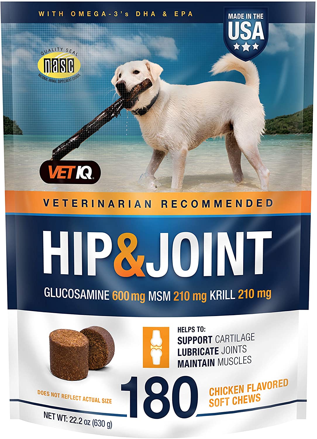 Suplemento Para Perro Fortalece Cadera Articulaciones 180 Hip & Joint Gluosamina