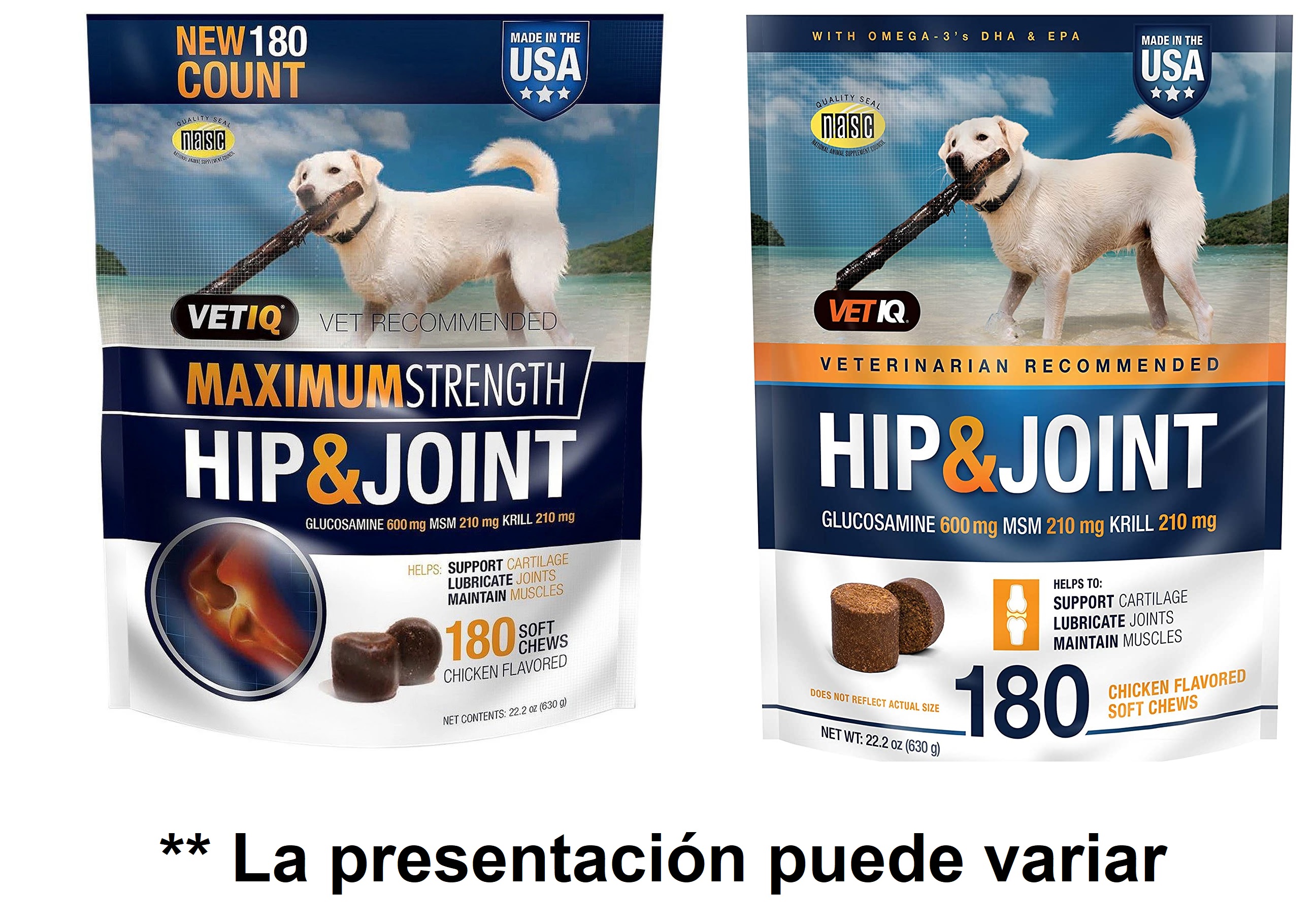 Suplemento Para Perro Fortalece Cadera Articulaciones 180 Hip & Joint Gluosamina
