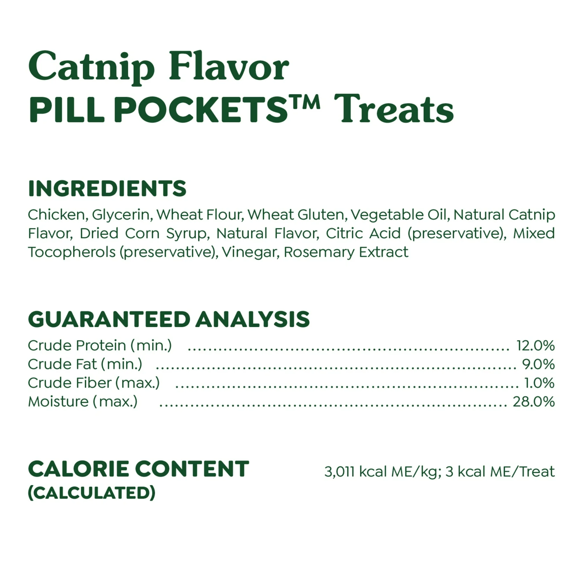 Greenies Pill Pocket Para Gato Facilita Dar Medicina Catnip 45pz