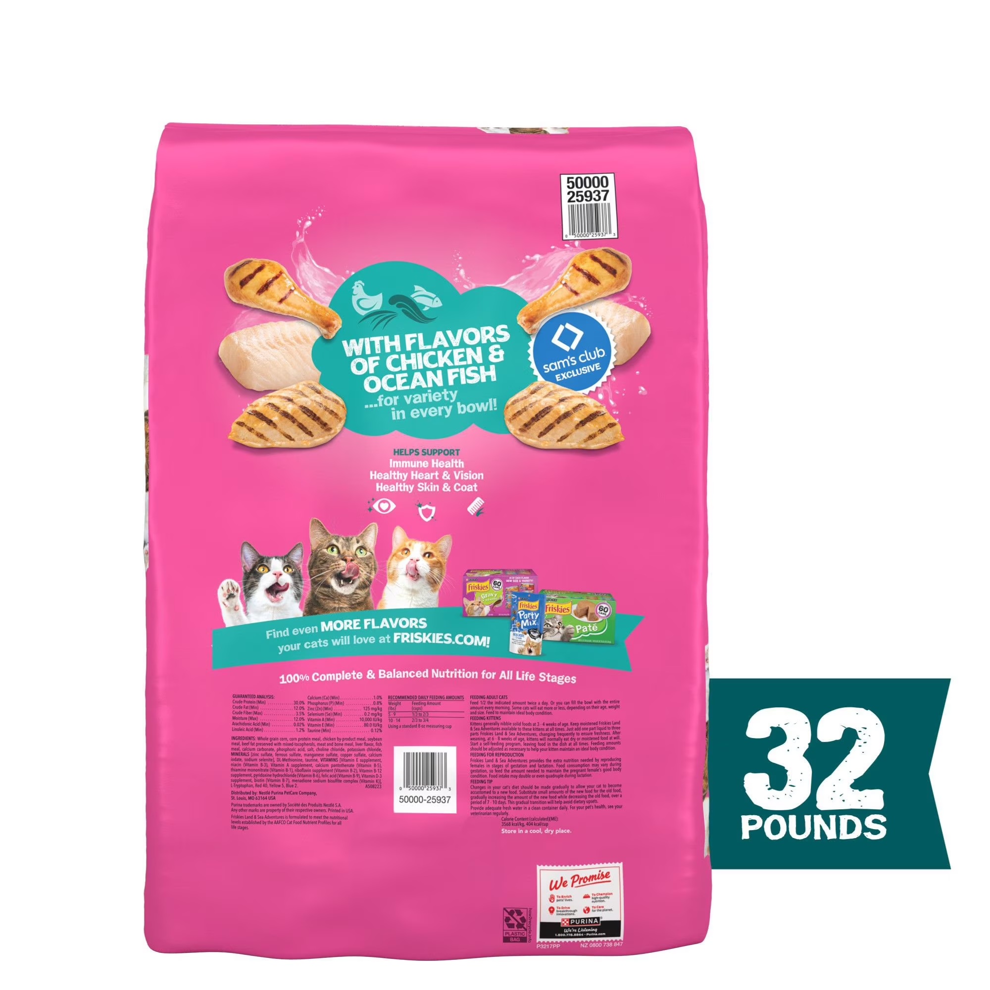 Friskies Land & Sea Adventures alimento seco para gato sabor a pollo y pescado de mar 14.5