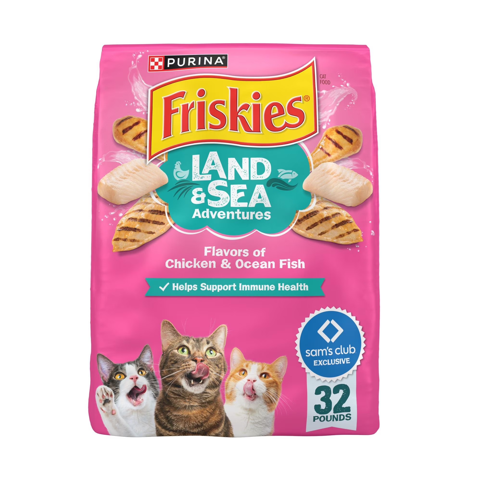 Friskies Land & Sea Adventures alimento seco para gato sabor a pollo y pescado de mar 14.5