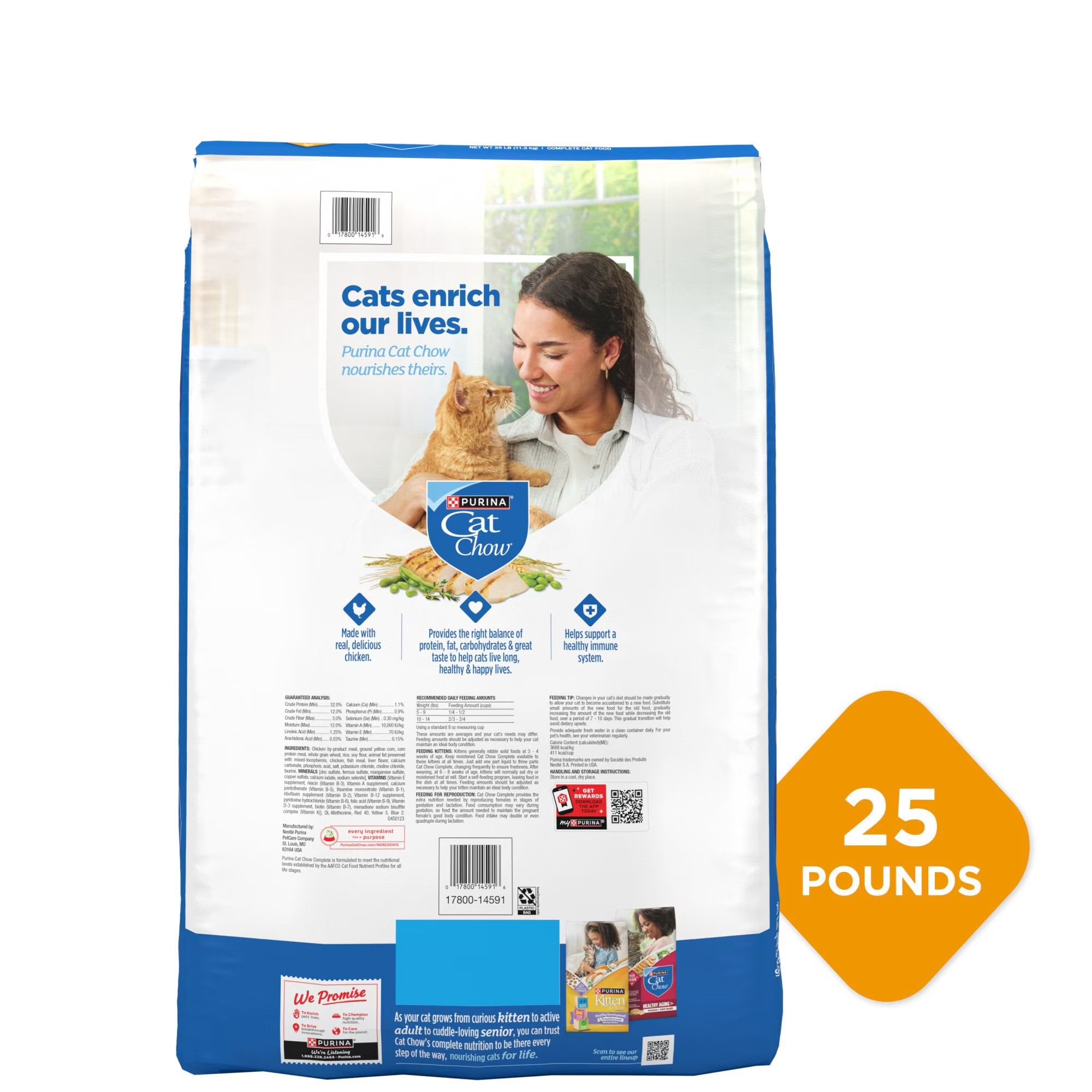 Purina Cat Chow complete pollo para gato 25lb 11.3k american