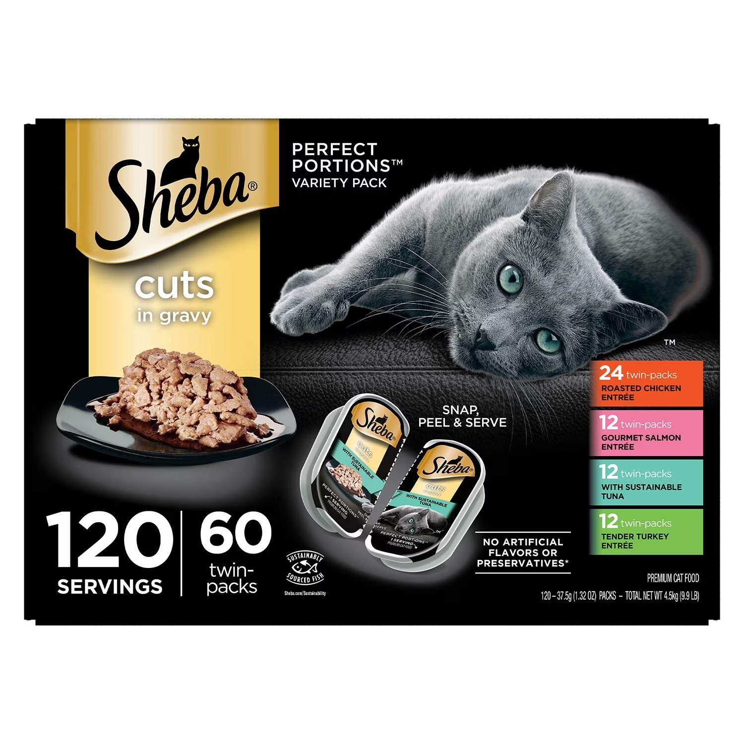 Sheba alimento húmedo para gato adulto 120 porciones variado