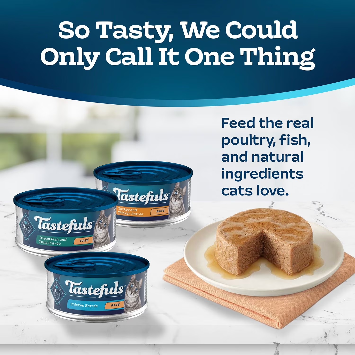 Blue Buffalo Tastefuls Pate Comida De Gato Húmeda 32 latas