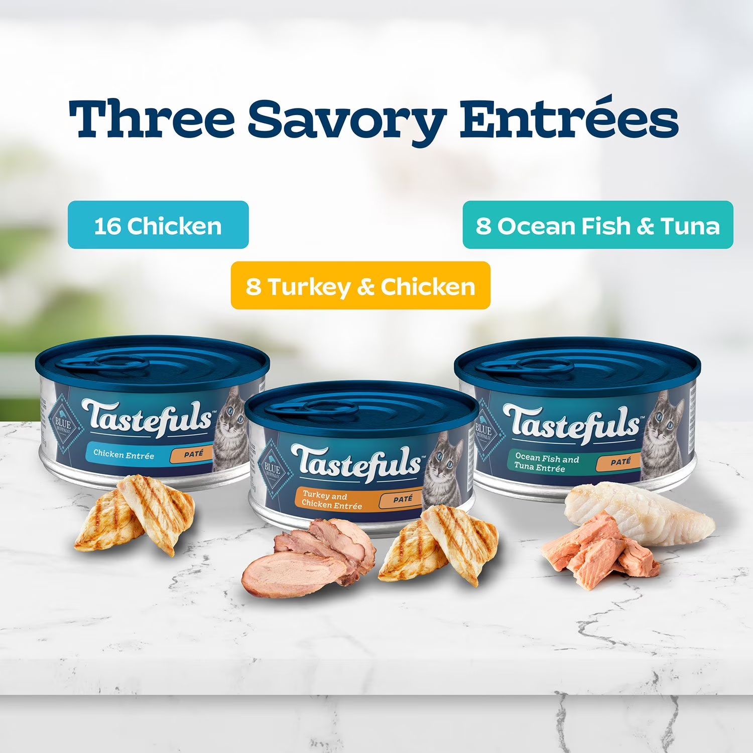 Blue Buffalo Tastefuls Pate Comida De Gato Húmeda 32 latas