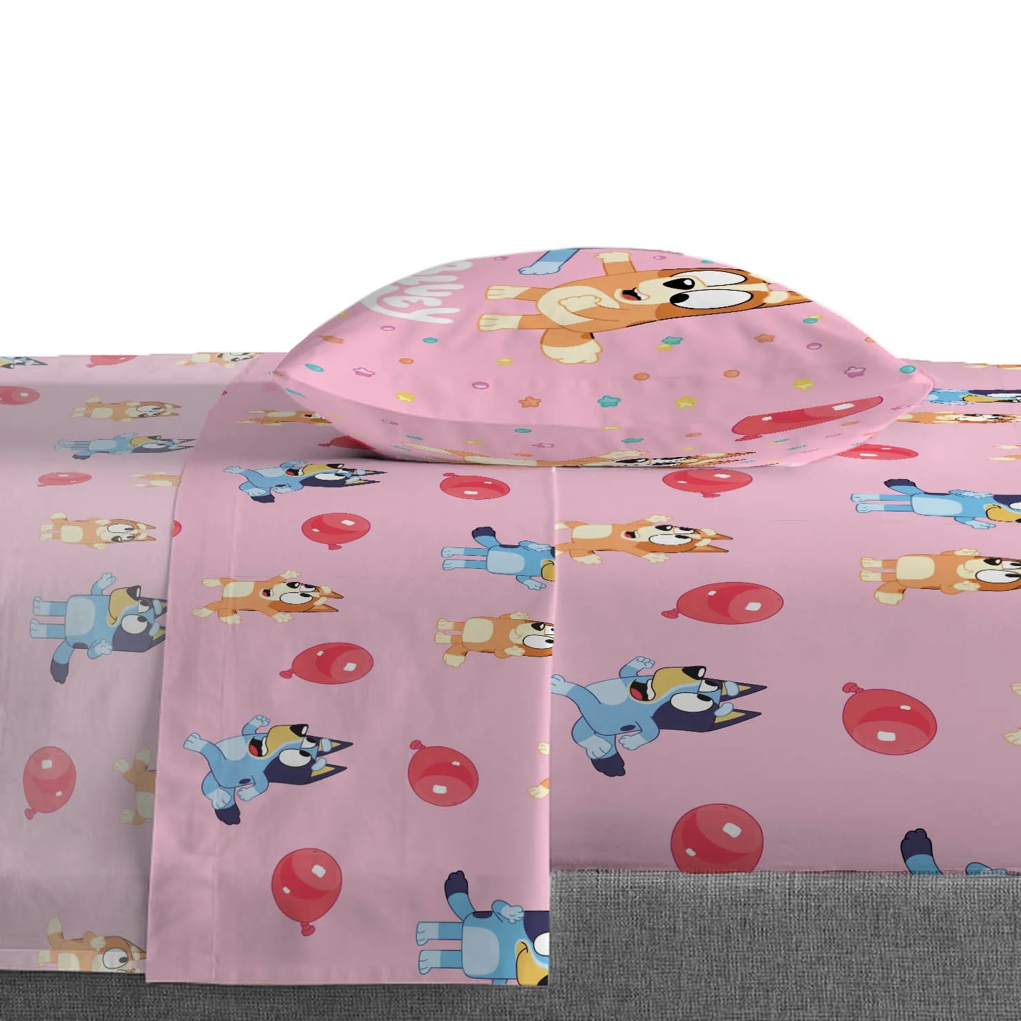 Juego de Sábanas Individual 3pz Bluey Rosa