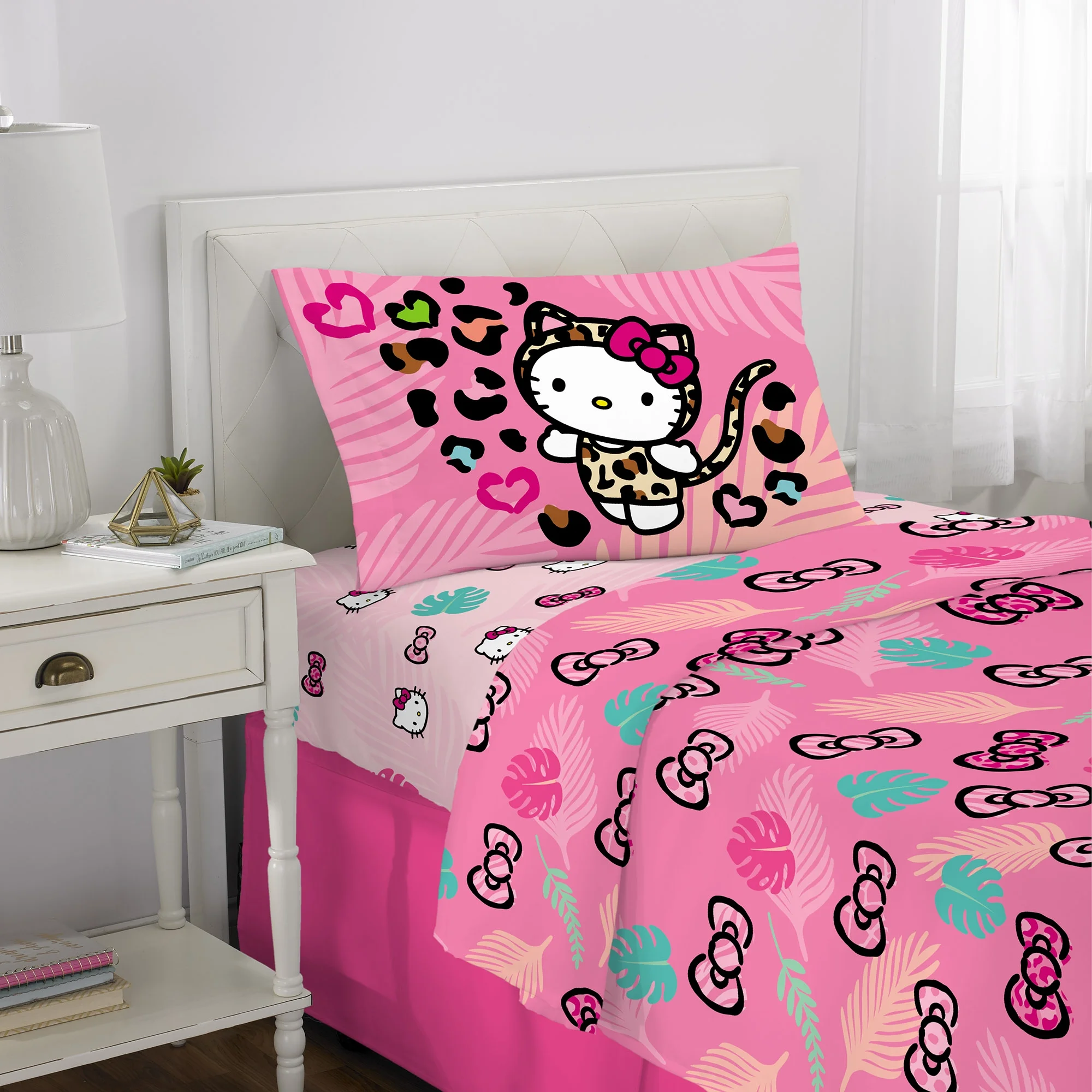 Juego de Sábanas Individual 3pz Hello Kitty Rosa