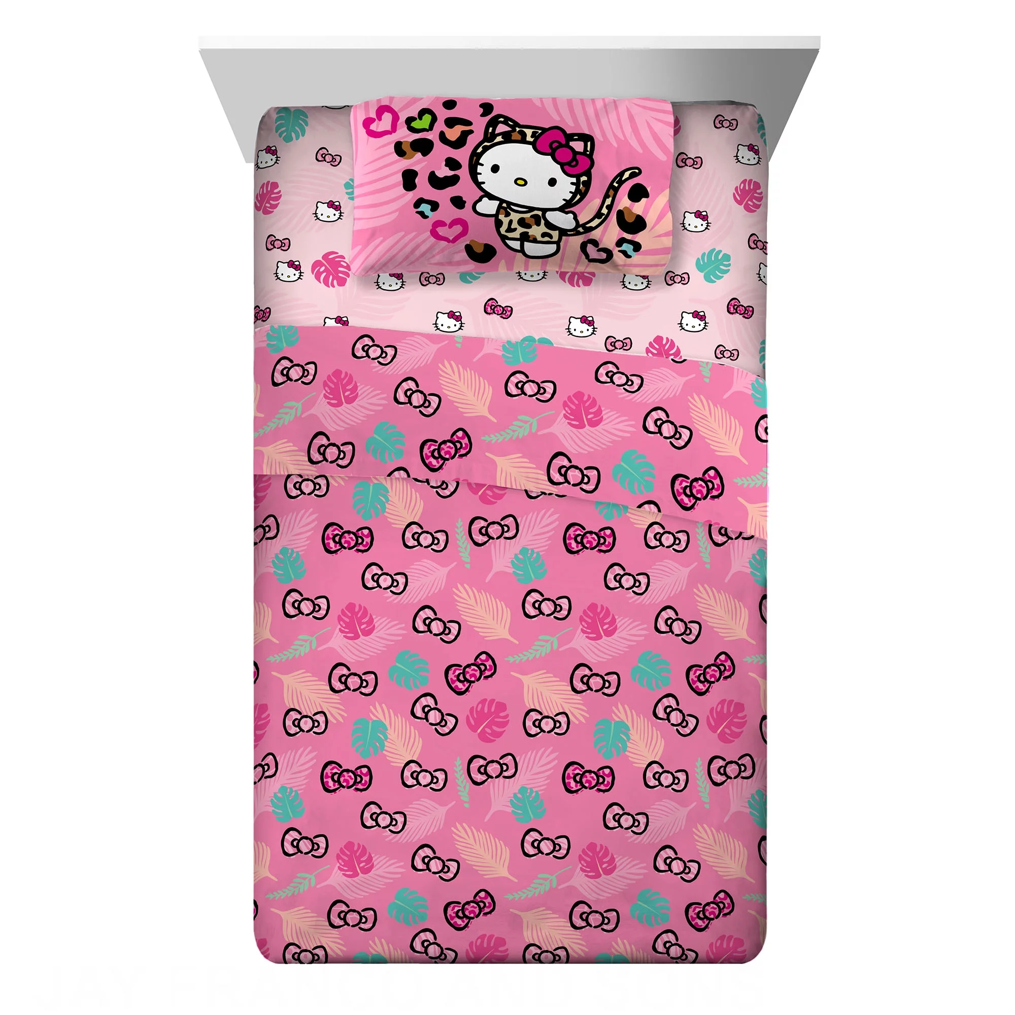 Juego de Sábanas Individual 3pz Hello Kitty Rosa