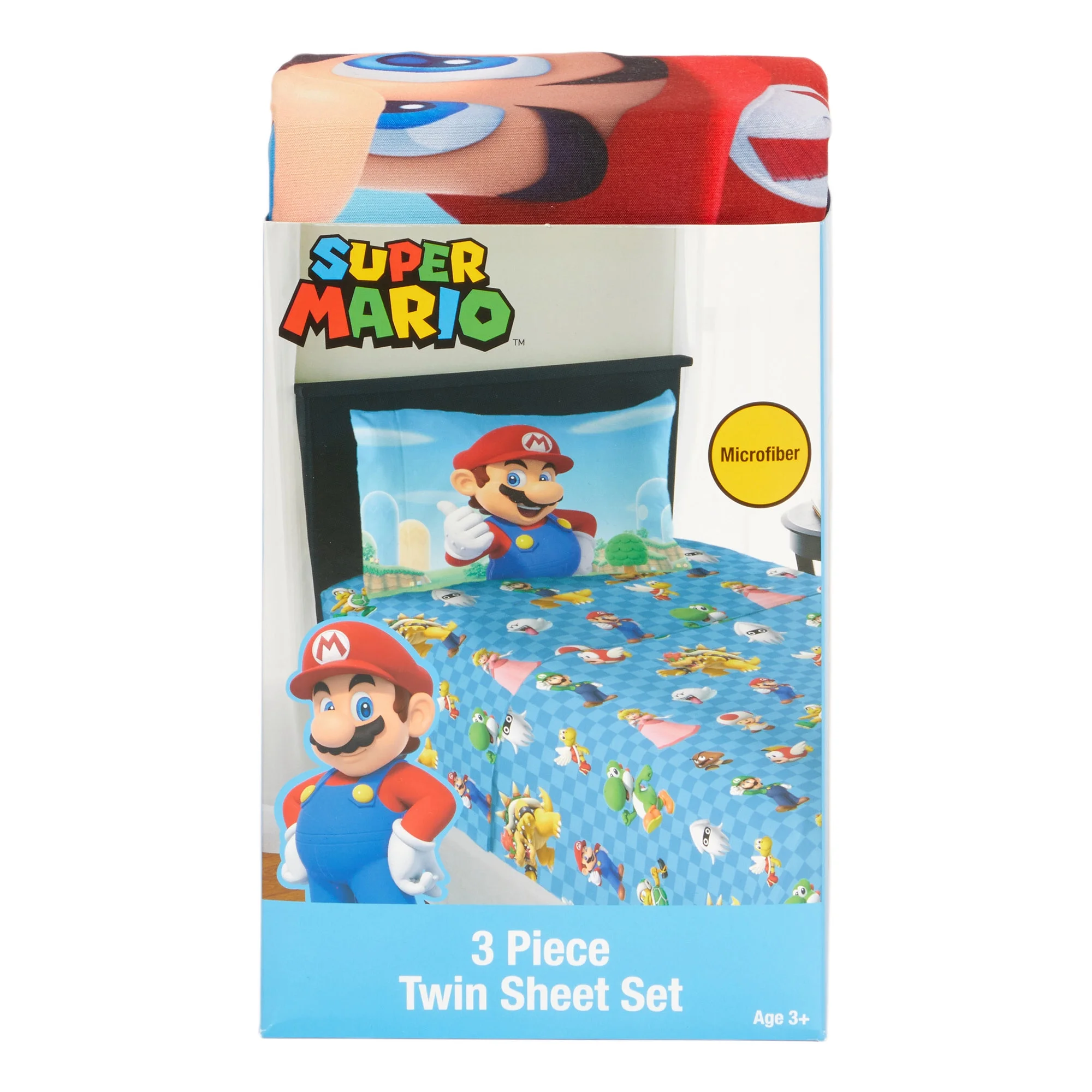 Juego de Sábanas Individual 3pz Mario Bros