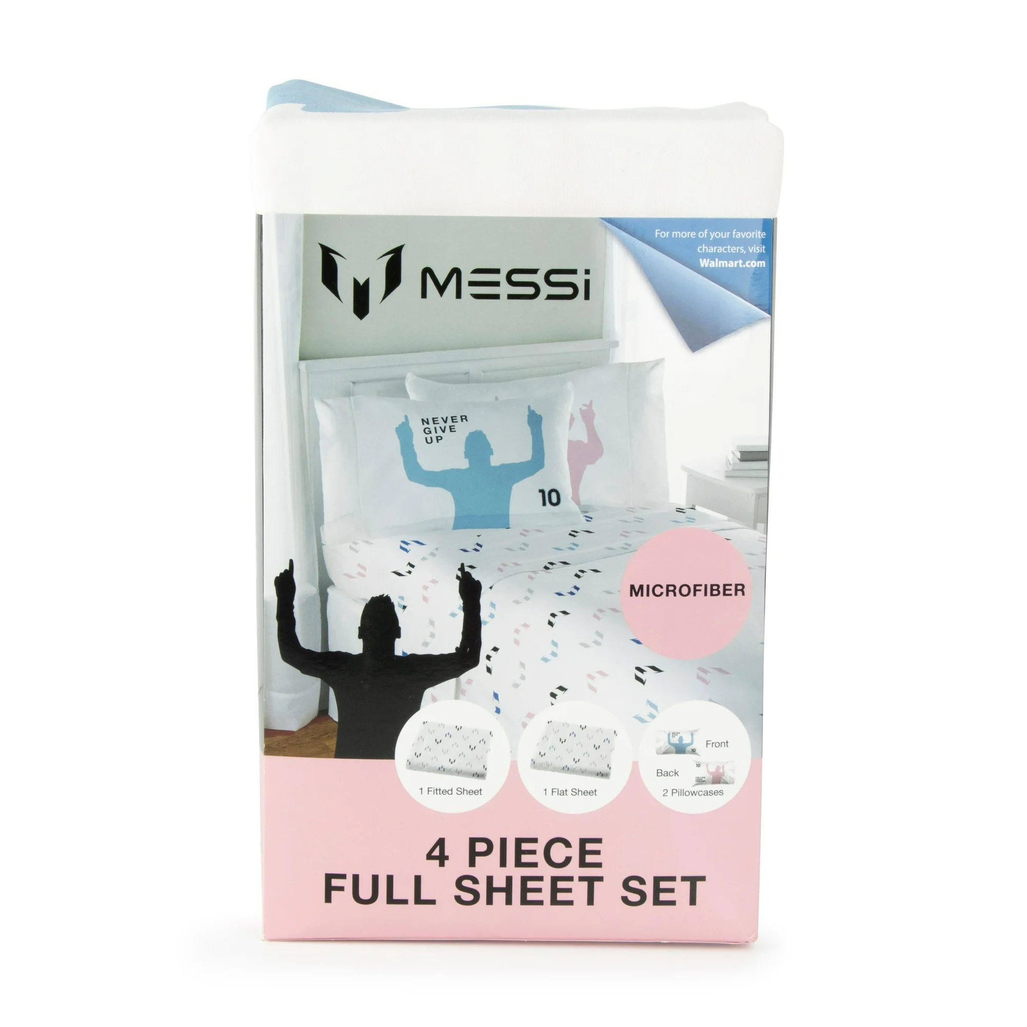 Juego De Sabana Tamaño Matrimonial 4 Pz Messi