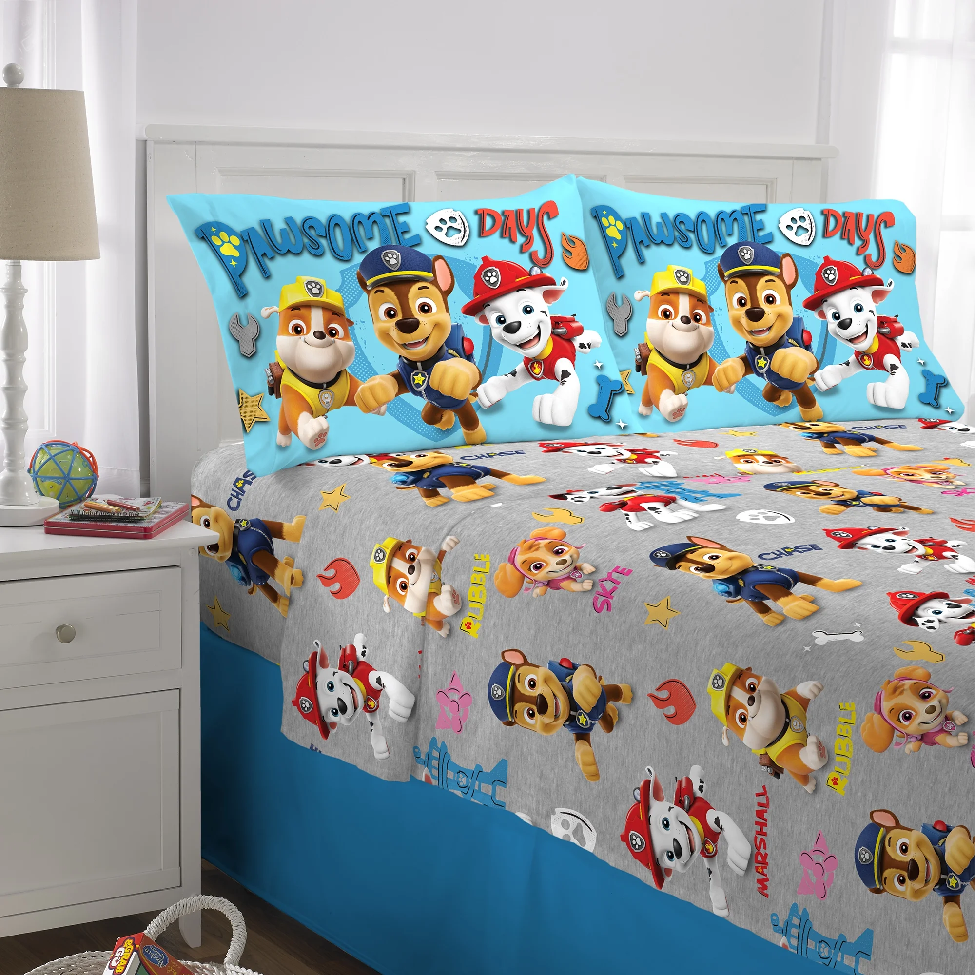Juego De Sabana Tamaño Matrimonial 4 Pz Paw Patrol