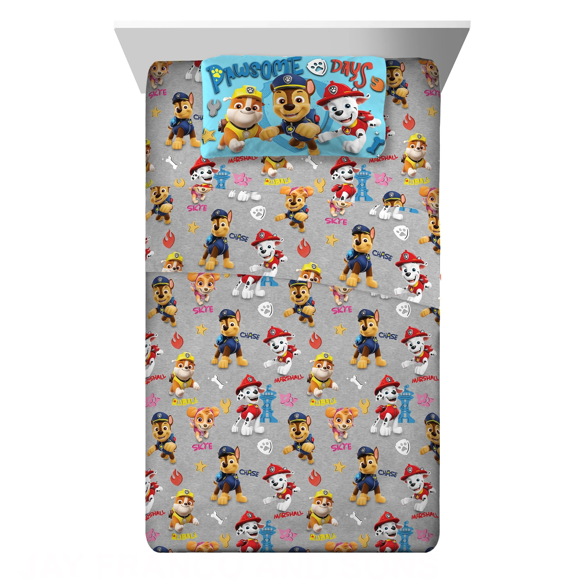 Juego De Sabana Tamaño Matrimonial 4 Pz Paw Patrol