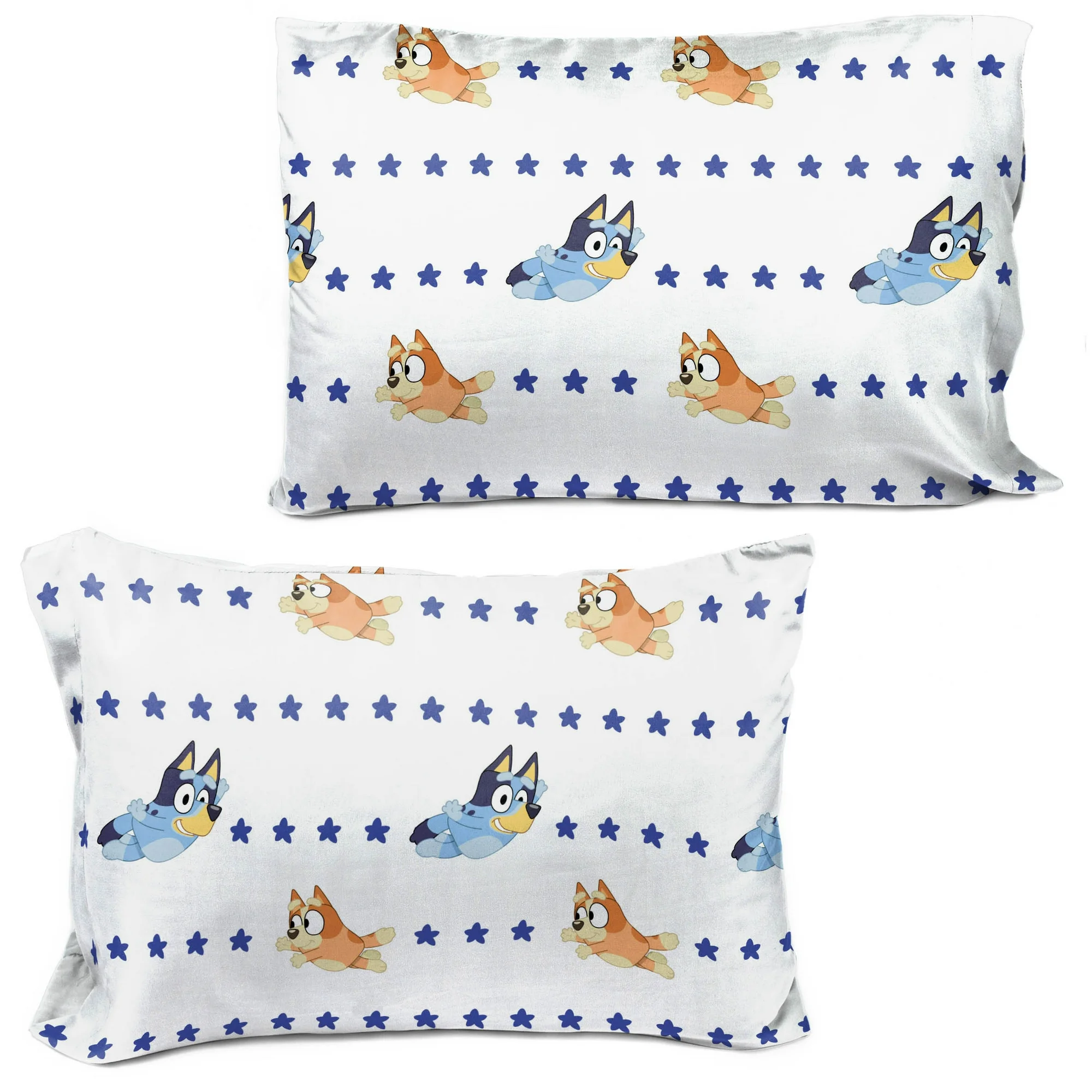 Juego De Sabana Tamaño Matrimonial 4 Pz Bluey Azul