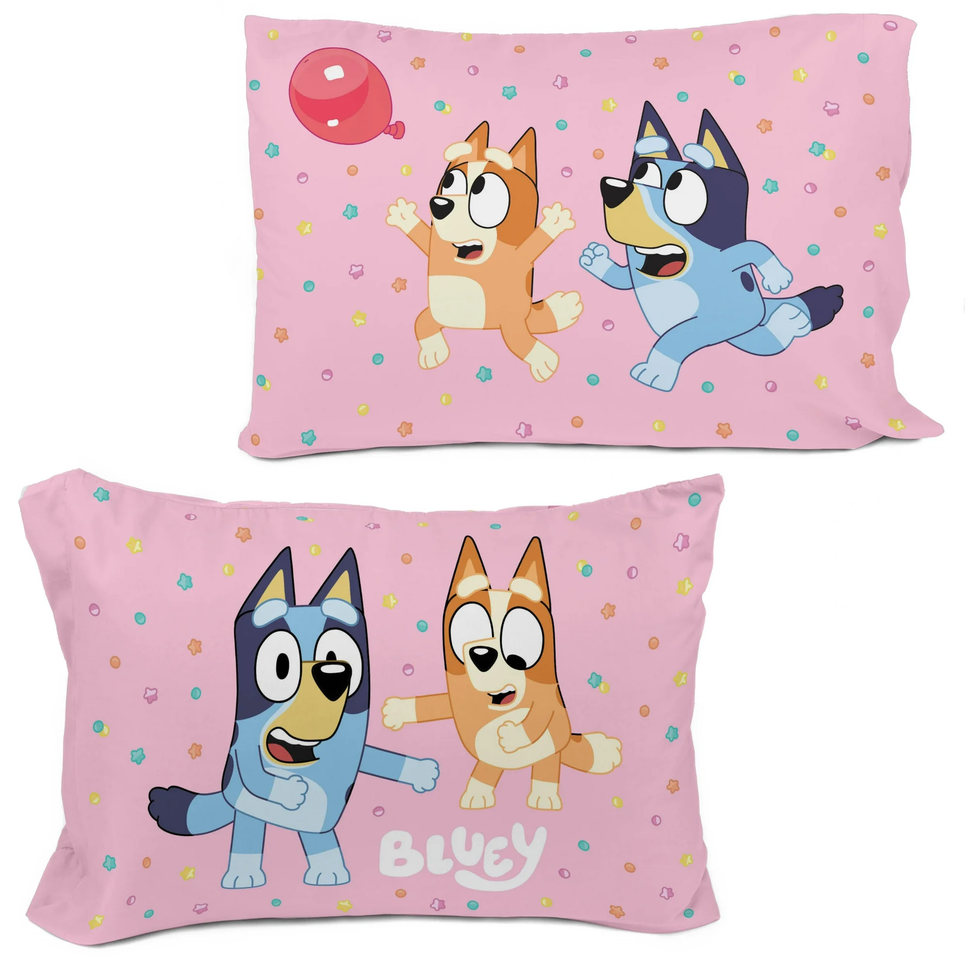 Juego De Sabana Tamaño Matrimonial 4 Pz Bluey Rosa